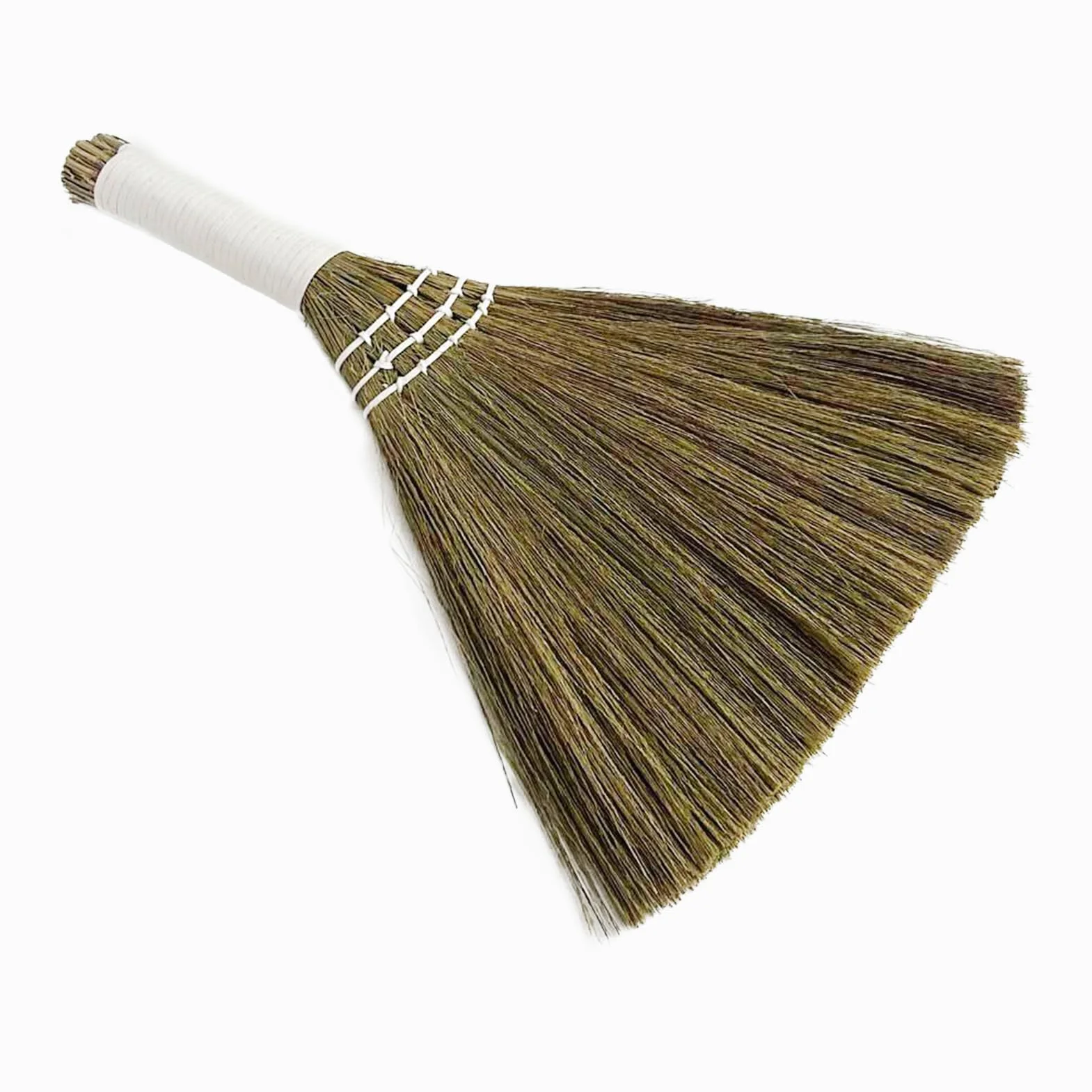1 escoba de paja de arroz, mini escoba de jardín, hecha a mano, de bambú natural, escoba de paja vietnamita, cepillo para el polvo, limpiador para muebles del hogar, coche (pequeño)