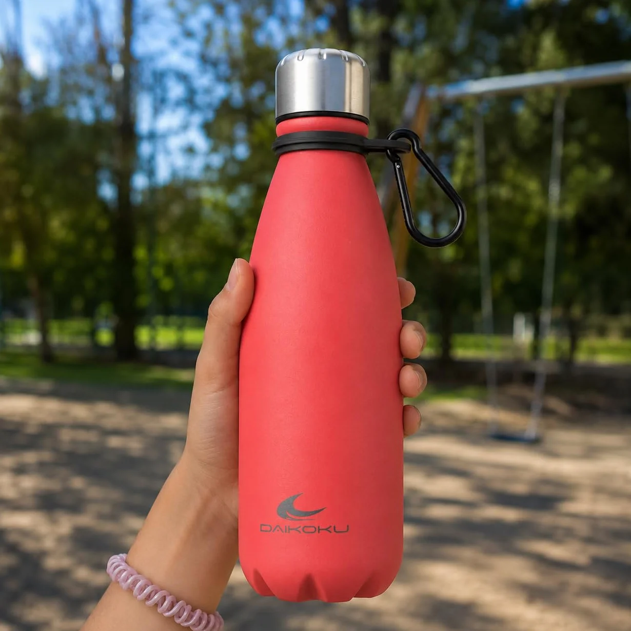 Daikoku Botella Agua Acero Inoxidable 350ml Termica Doble Pared Libre de BPA Naranja