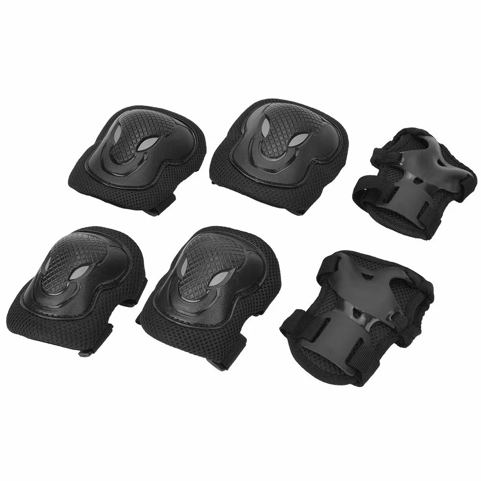 Conjunto de Protección para Patines, Resistente y Transpirable, Almohadillas Gruesas para Adultos, Rojo y Negro