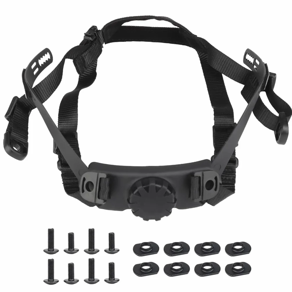 TS TAC-SKY Casco Táctico Rápido Correa Ajustable Sistema De Suspensión Casco Militar Airsoft Correa Interior De Bloqueo Accesorios para Cascos De Corte Alto (Color : BK)