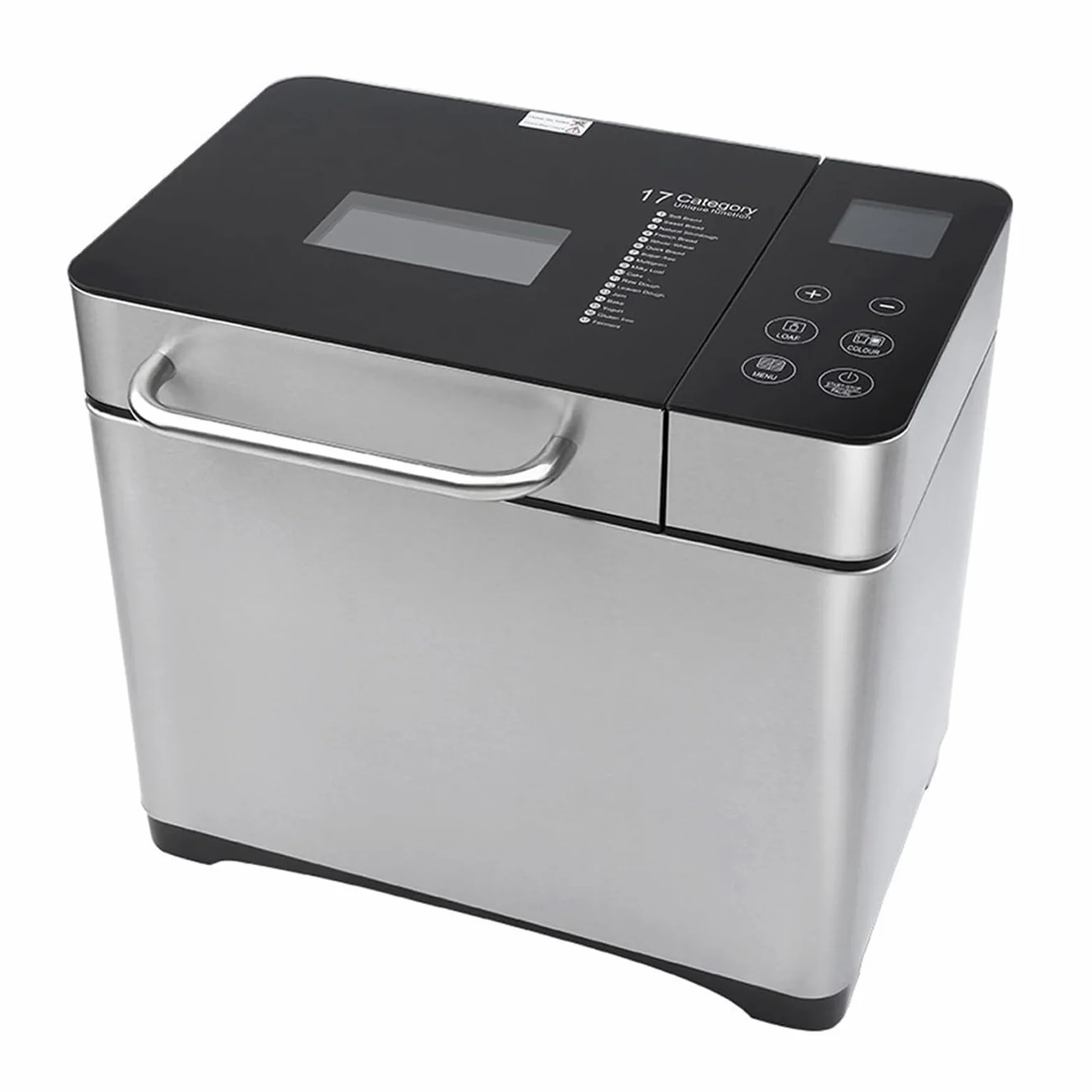 Máquina De Pan Automática 17 En 1 Con Dispensador De Nueces, Funciones De Masa, Mermelada Y Yogur Para Hornear Pan Casero