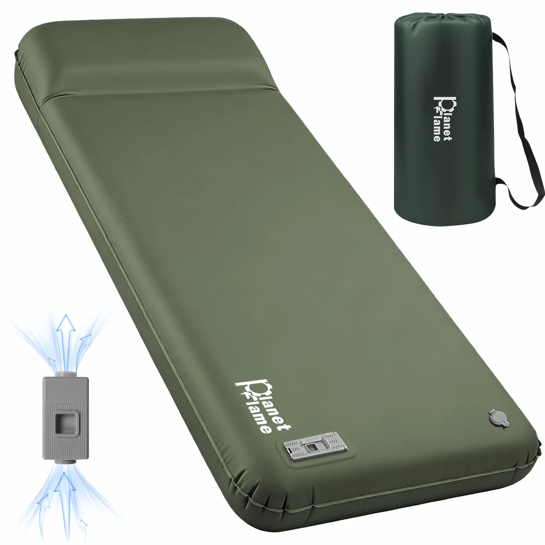 Colchoneta de espuma autoinflable con bomba eléctrica - Colchón de camping 3.15 pulgadas - Inflado rápido