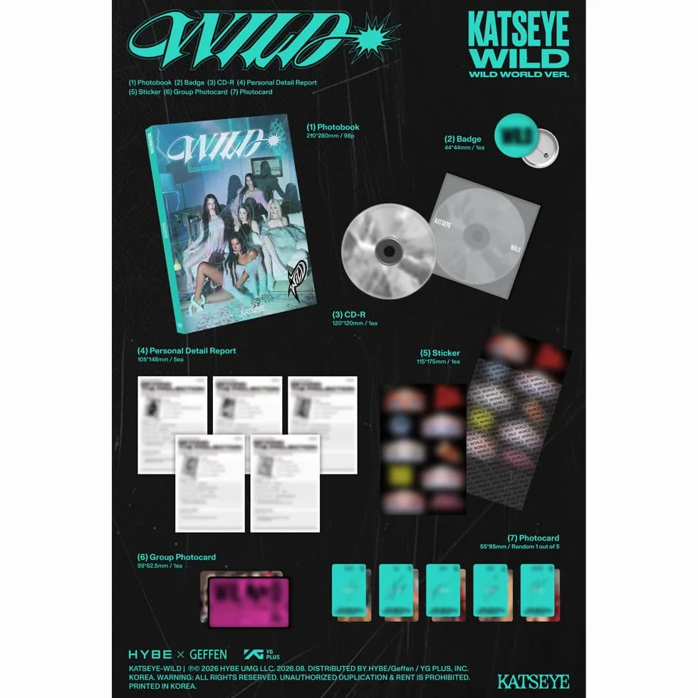 KATSEYE WILD - Álbum de fotos oficial de K-Pop (versión 2)