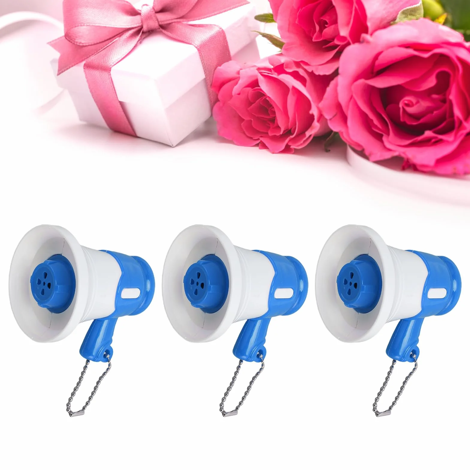 Mini Megáfono Toy 3PCs, Altavoz Musical Llavero con Canciones Integradas, Juguete Portátil de Plástico