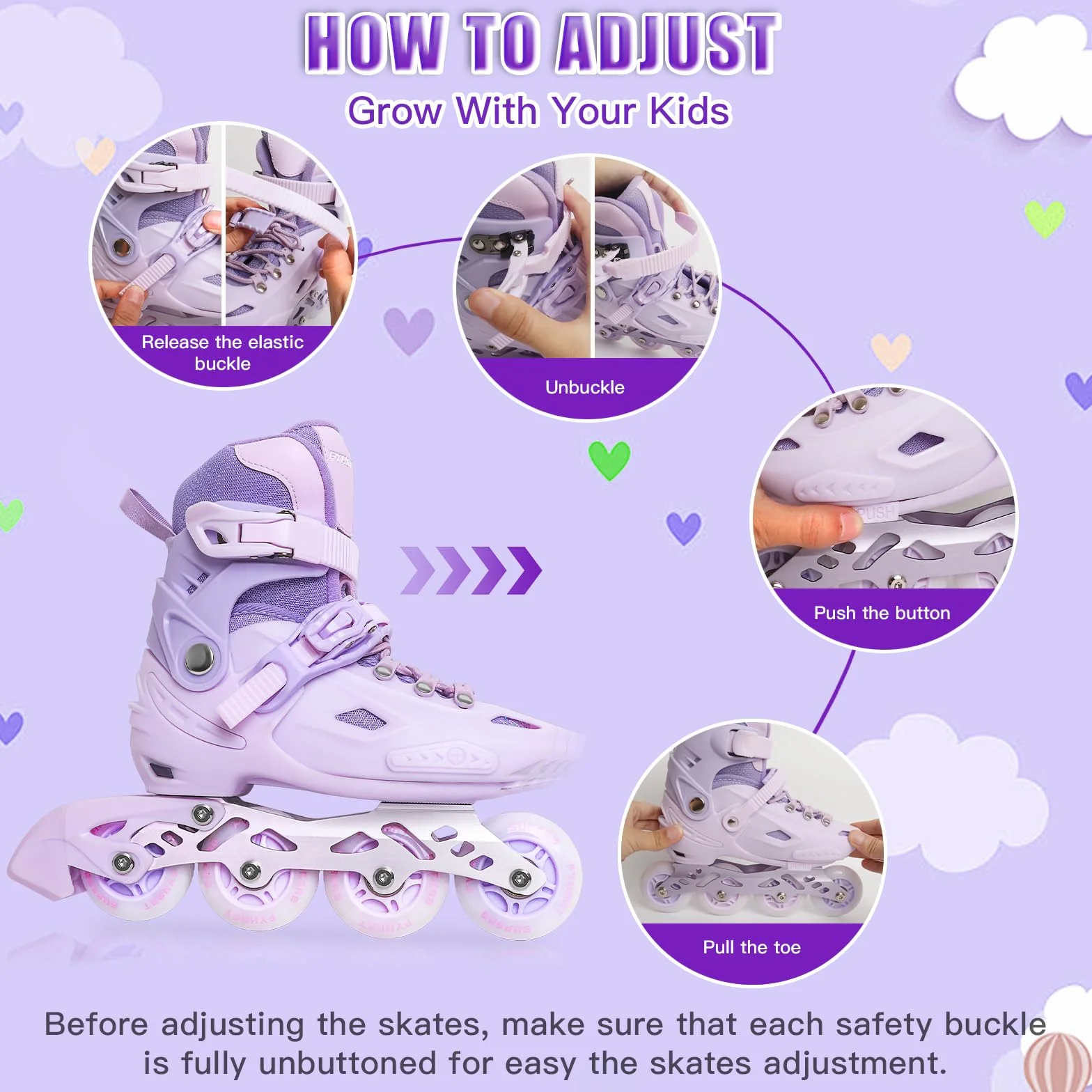 Patines en Linea Ajustables para Niña y Niño Patines Linea con Todas Las Ruedas iluminadas, Patines en línea para niños para Uso en Interiores y Exteriores (S
