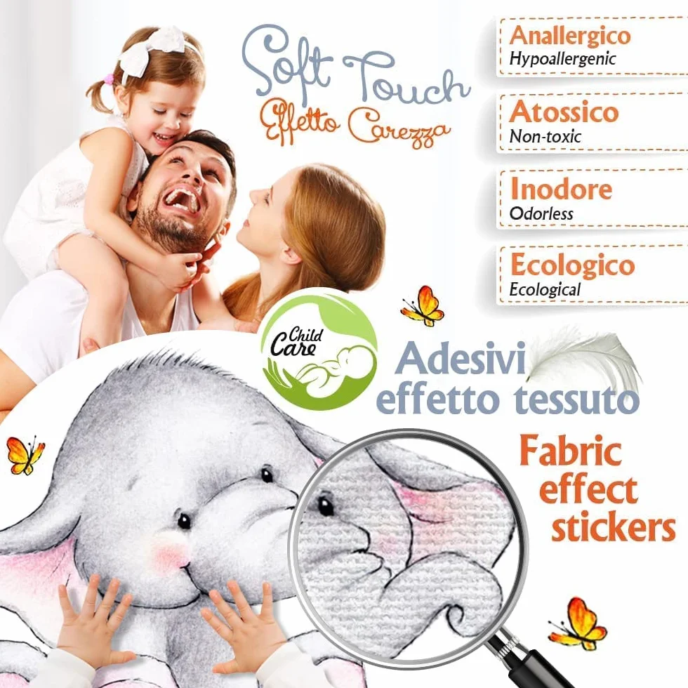 Pegatinas Pared Infantil Ecológico Hipoalergénico Efecto Tela Suave Fábula El Principito Decoración Reposicionable Pared Habitación Niños Bebés Recién Nacidos Adhesivo Papel Pintado