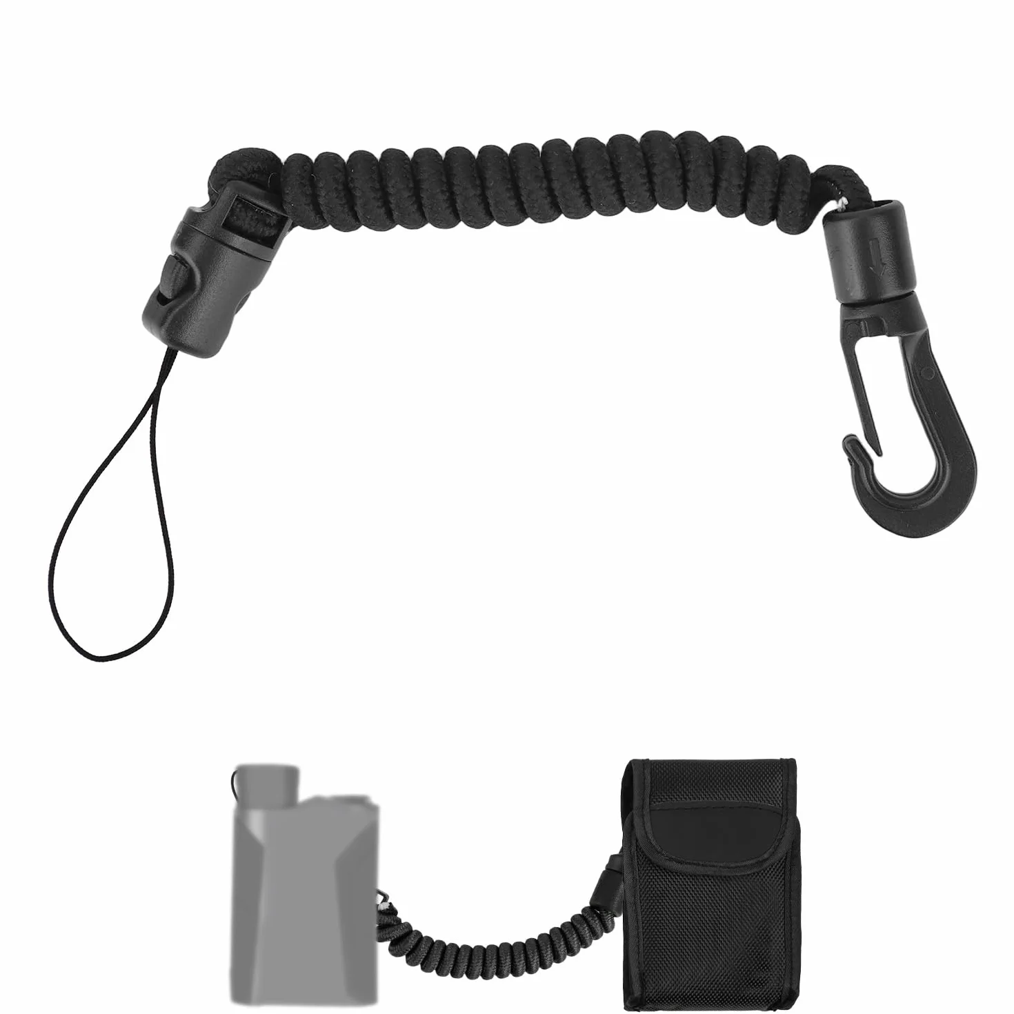 Lyreh Cordón en Espiral para Telémetro, 8-40cm Poliéster Retráctil Elástico para Caza Pesca Montañismo