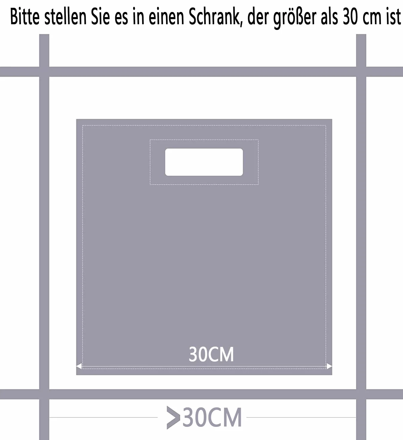 Caja de almacenamiento de fieltro plegable juego de 3 organizador 30 x 30 x 30 cm gris claro