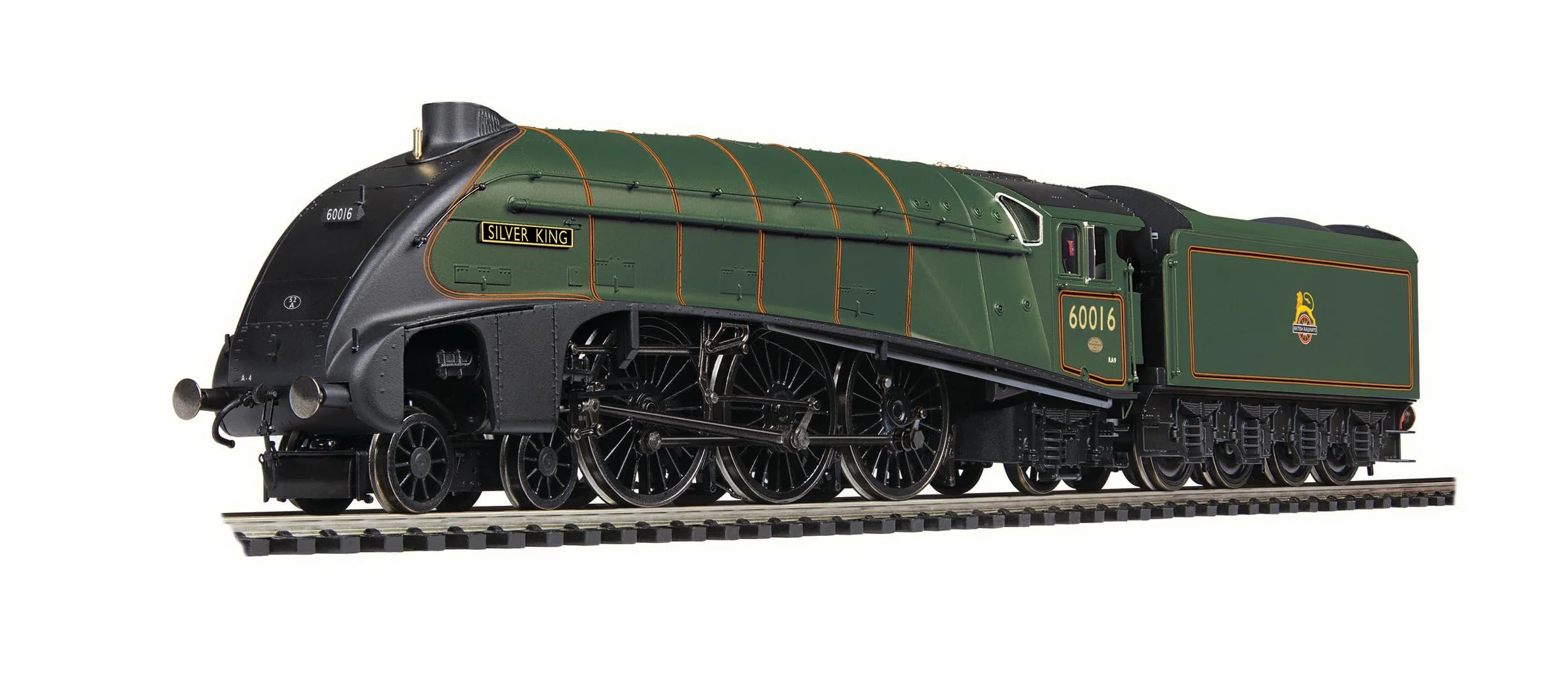 Hornby R30349 Dublo BR, Clase A4, 4-6-2, 60016 'Silver King' -Era 4 Locomotoras de ferrocarril, Verde