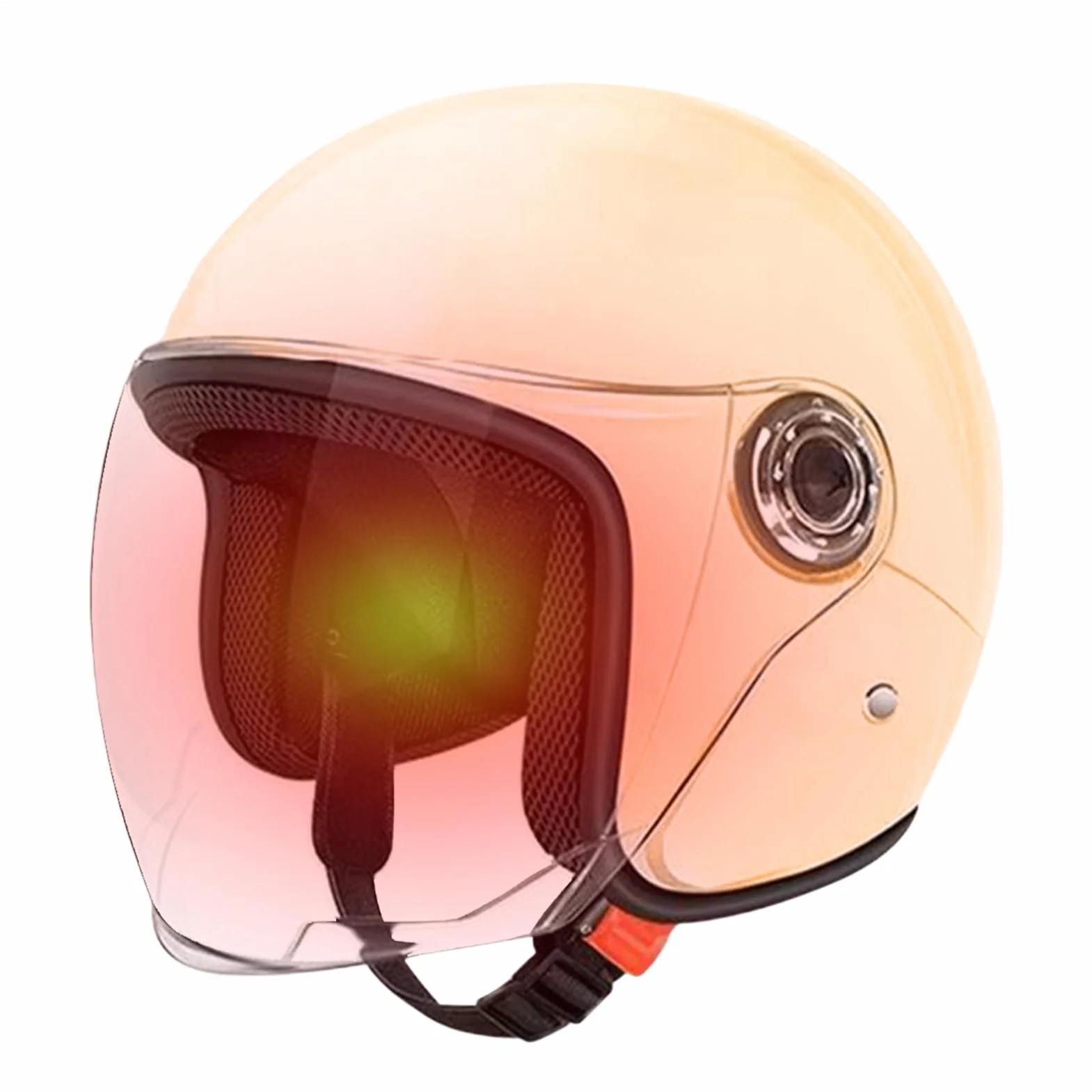 Casco de moto grande abierto para adultos con visera protección