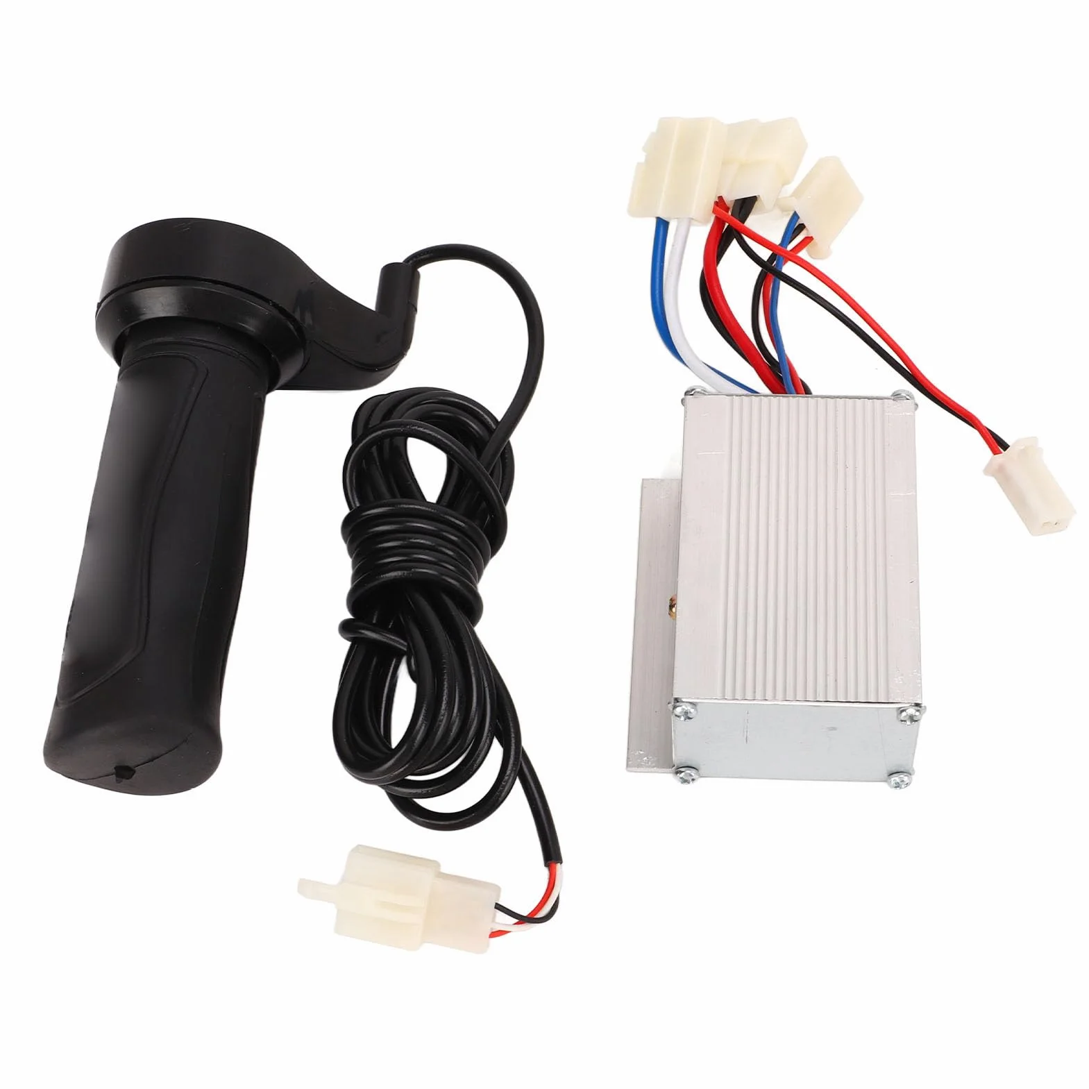 Controlador de Motor Cepillado 12V 250W Kit Empuñadura Acelerador Goma Carcasa Aleación Aluminio para Bicicleta Eléctrica