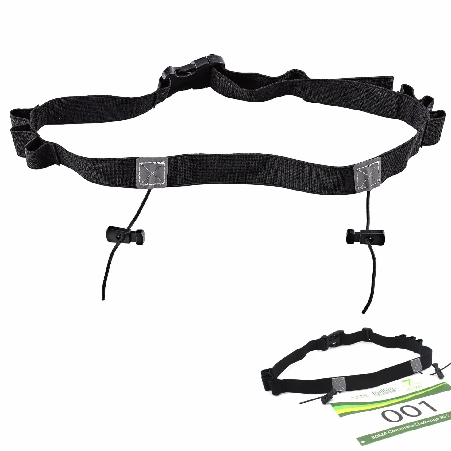 Race Cinturón para Número de Dorsal, Cinturón Portadorsal Running Unisex para Triatlón Maratón