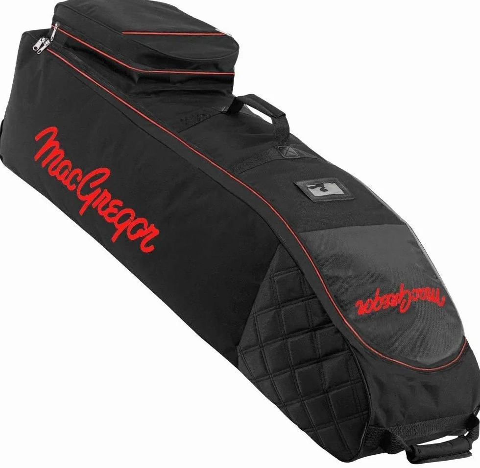 MACGREGOR - VIP Deluxe Golf Travel Cover, Funda de Viaje para Golf con Ruedas MacGregor VIP Deluxe, Color Negro y Rojo Hombre, Schwarz/Rot, Einheitsgröße - MACTC003-BR