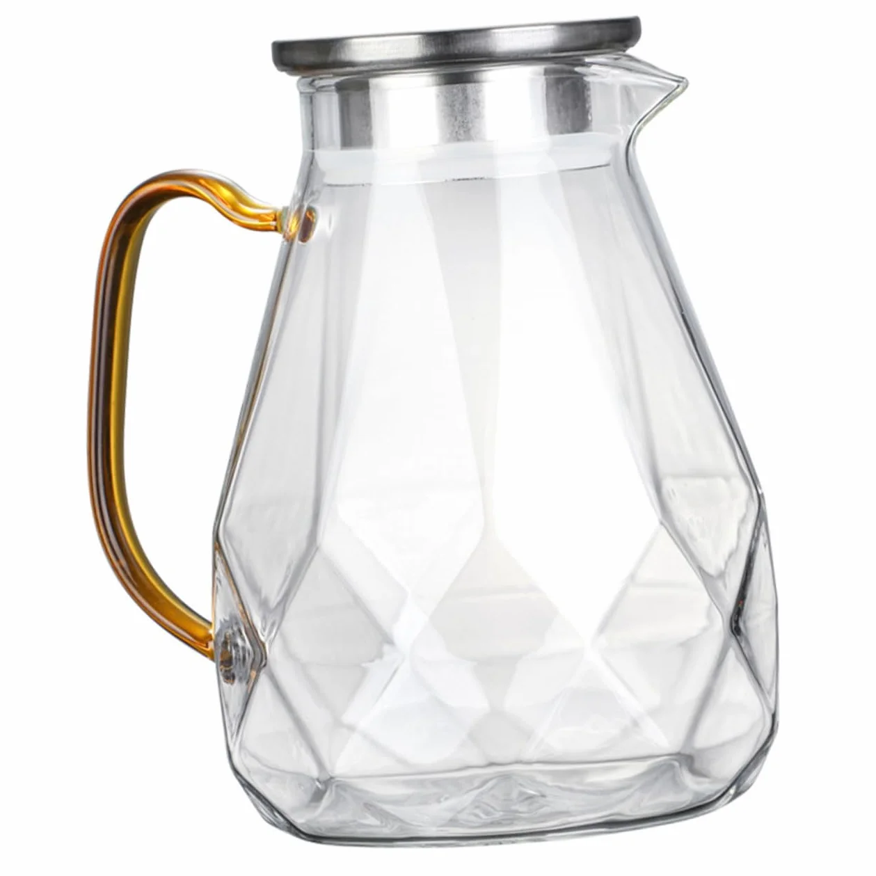Jarra de Grande con Tapa de Acero Inoxidable Jarra para Agua Fría y Té Helado con Asa Ergonómica y Antigoteo para Bebidas Frías y Calientes el Hogar