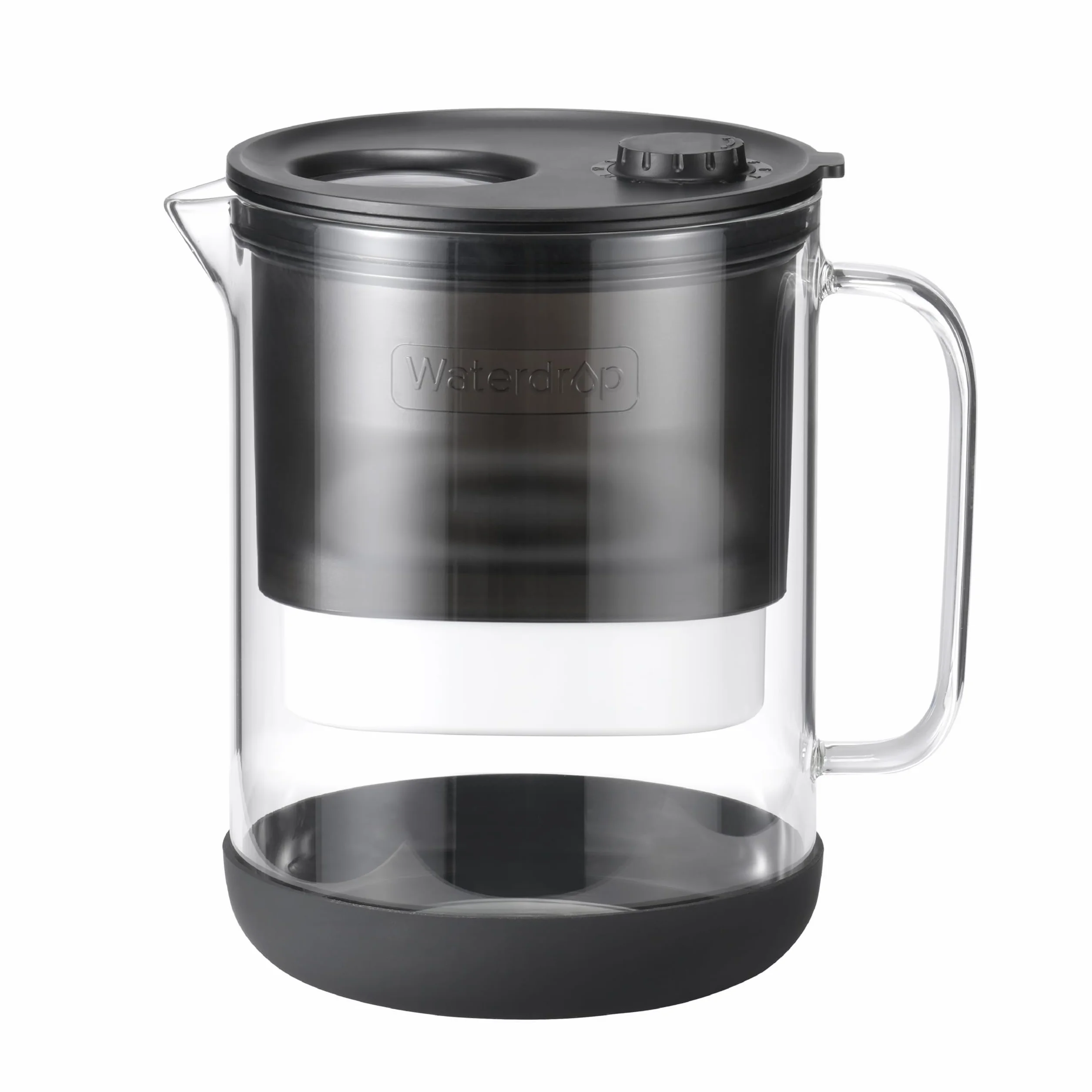 Waterdrop Jarra de Filtro de Agua de Cristal, Jarra de Filtro de Agua de 2,5 L con Filtro de 2 Meses, Certificado NSF 53&42&372, Reduce PFOA/PFOS, Cloro, Cadmio, Cobre, Mercurio, WD-PT-72B