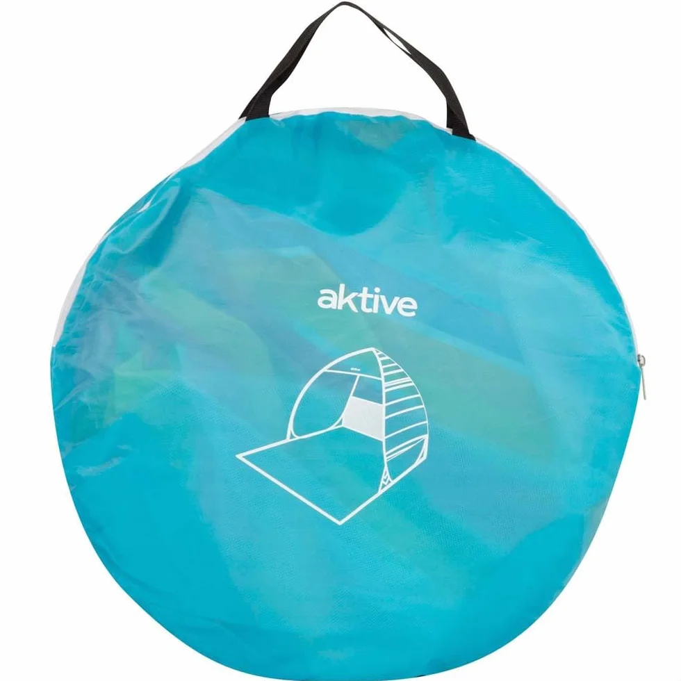 AKTIVE Carpa Playa Plegable 140x160x110 cm 2 Personas Protección UV50 Mosquitera Poliéster