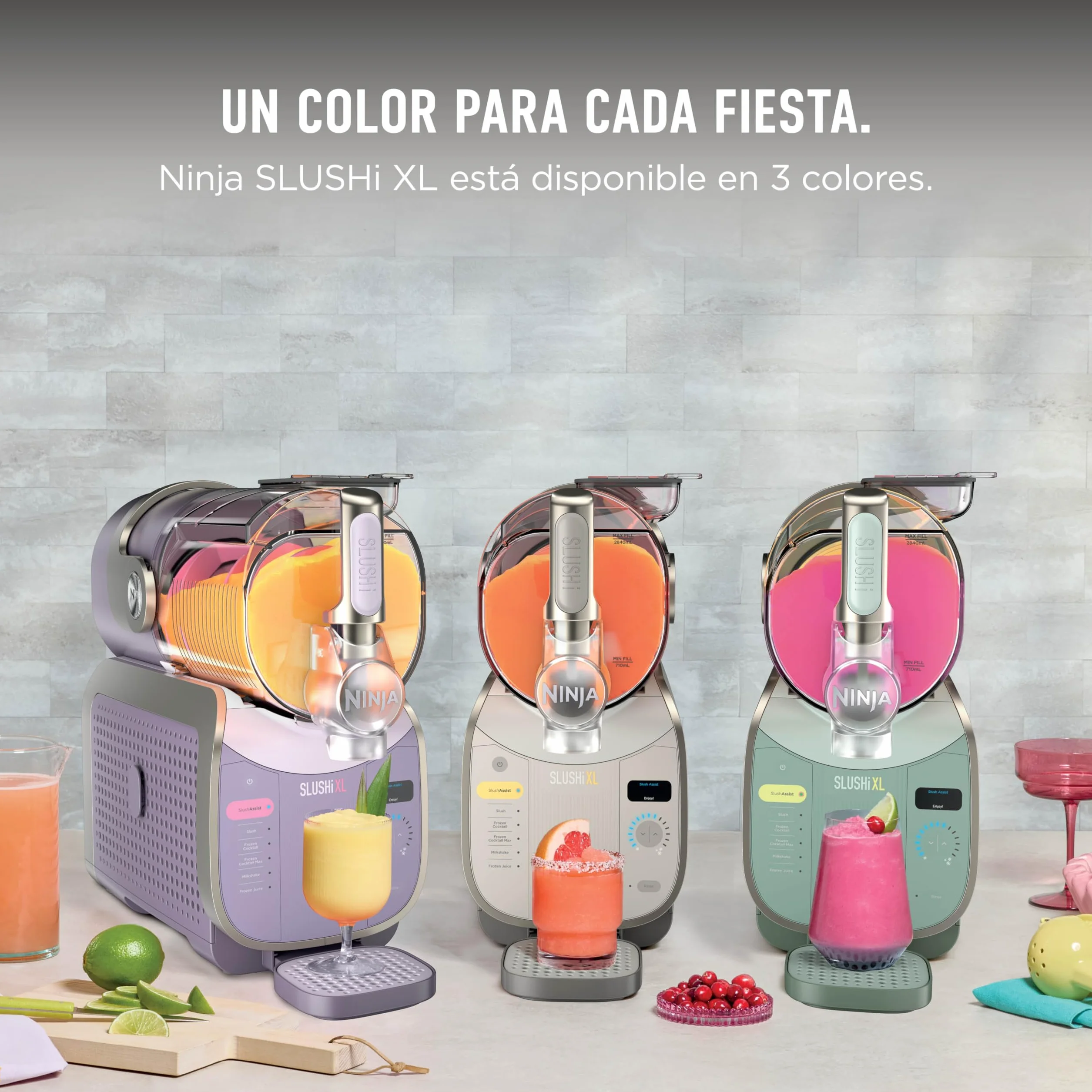 Ninja SLUSHi XL Máquina de bebidas heladas con tecnología SlushAssist, capacidad extragrande de 3,7 l (llenado máximo de 2840 ml), prepara granizados, cócteles helados y mucho más, rosa FS601EUPK1