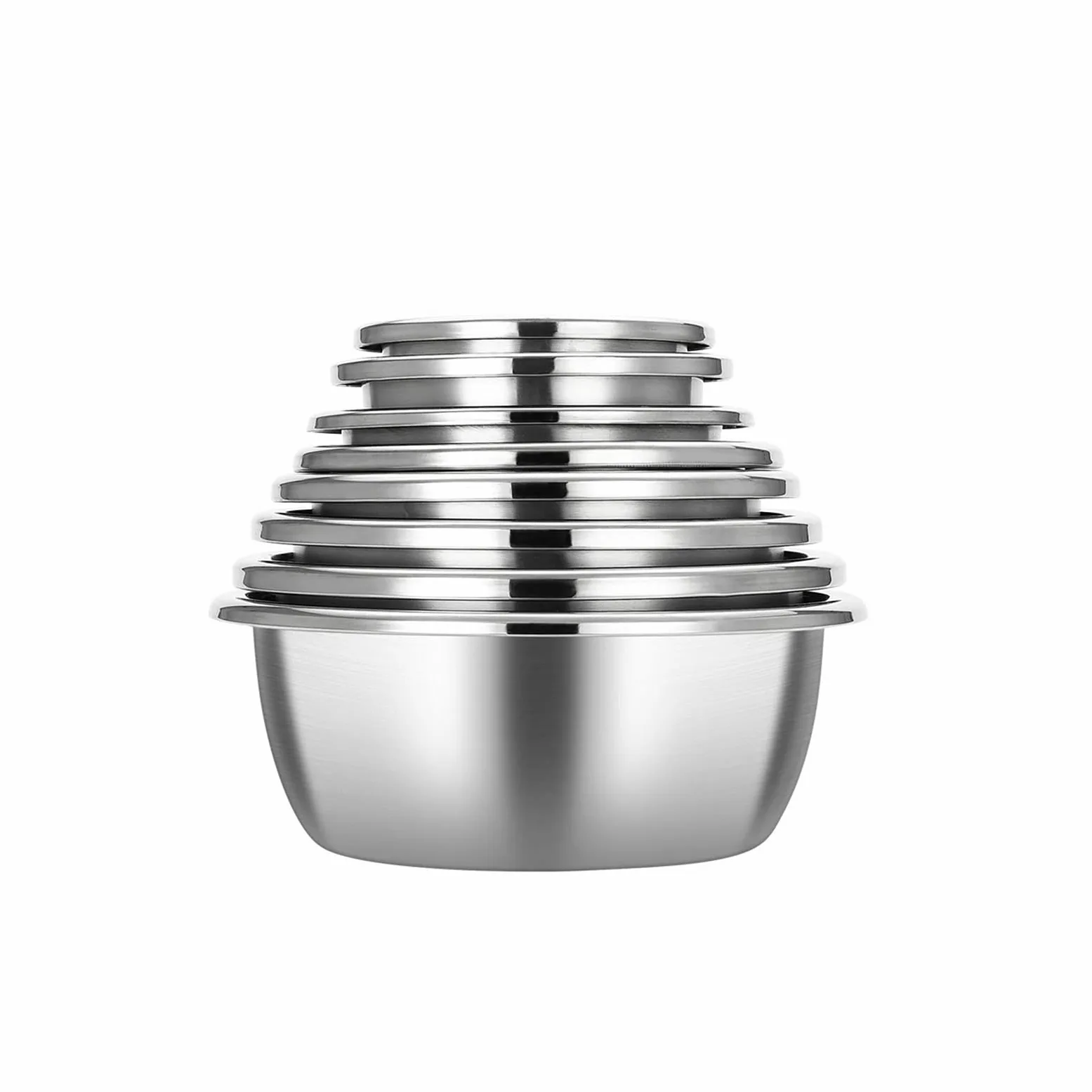 Cuencos para Mezclar de Acero Inoxidable, Cuenco para Sopa, Juego de 8 Piezas para Ahorrar Espacio, Almacenamiento para cocinar Alimentos en el hogar, el refrigerador y la Cocina