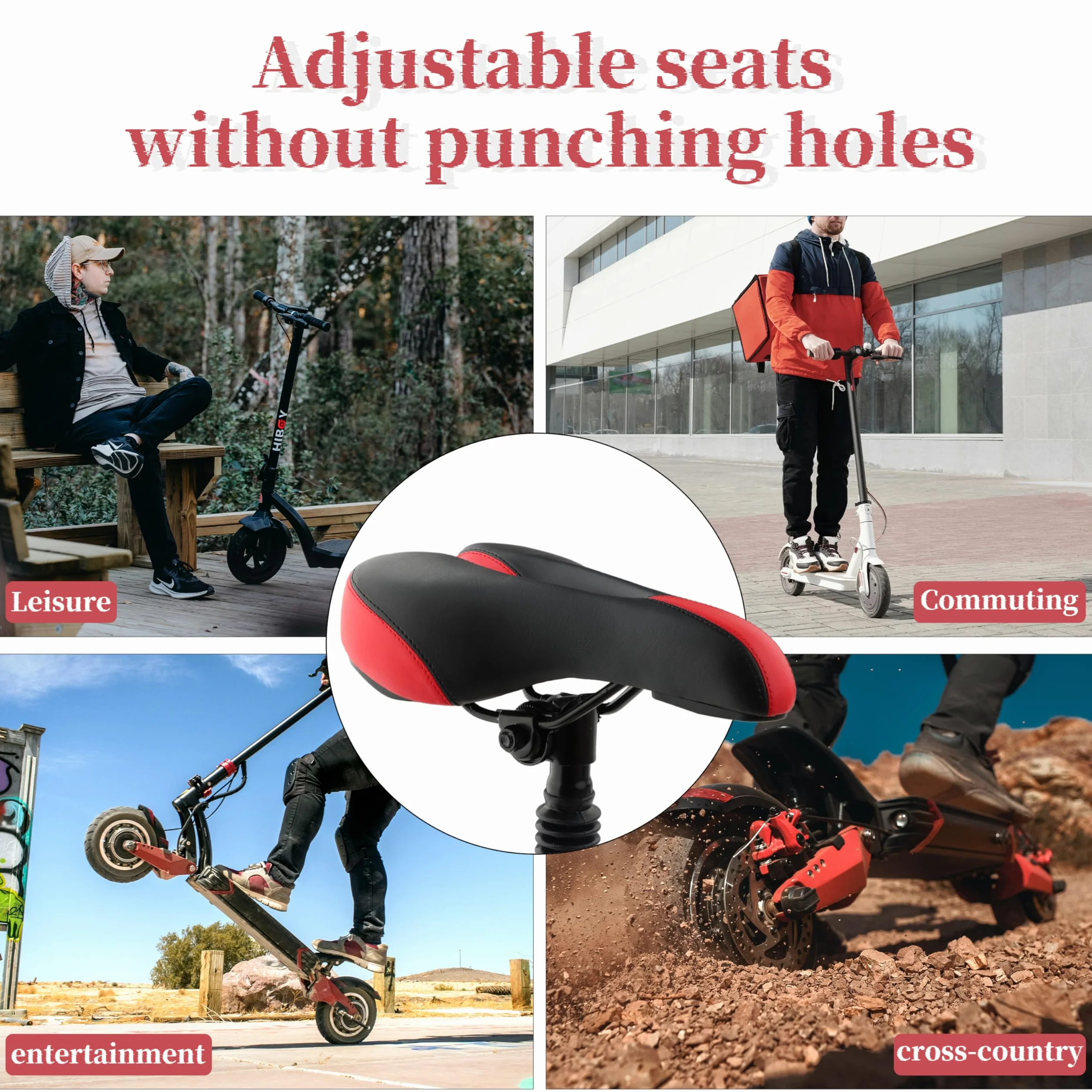 Sillín ajustable para scooter eléctrico Xiaomi 1S/Pro/Pro2/Mi3, 47-64 cm