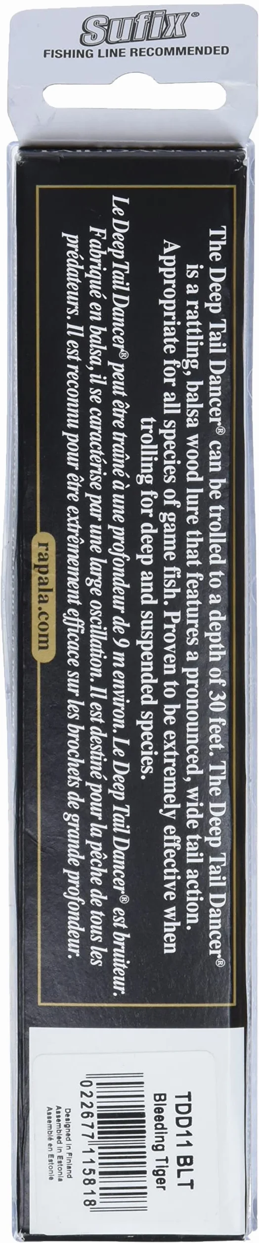 Rapala - Señuelo de Pesca Deep Tail Dancer - Material de Pesca con Cuerpo de Balsa - Señuelo Pesca en Agua Dulce - Profundidad de Nado 12m - Hecho en Estonia