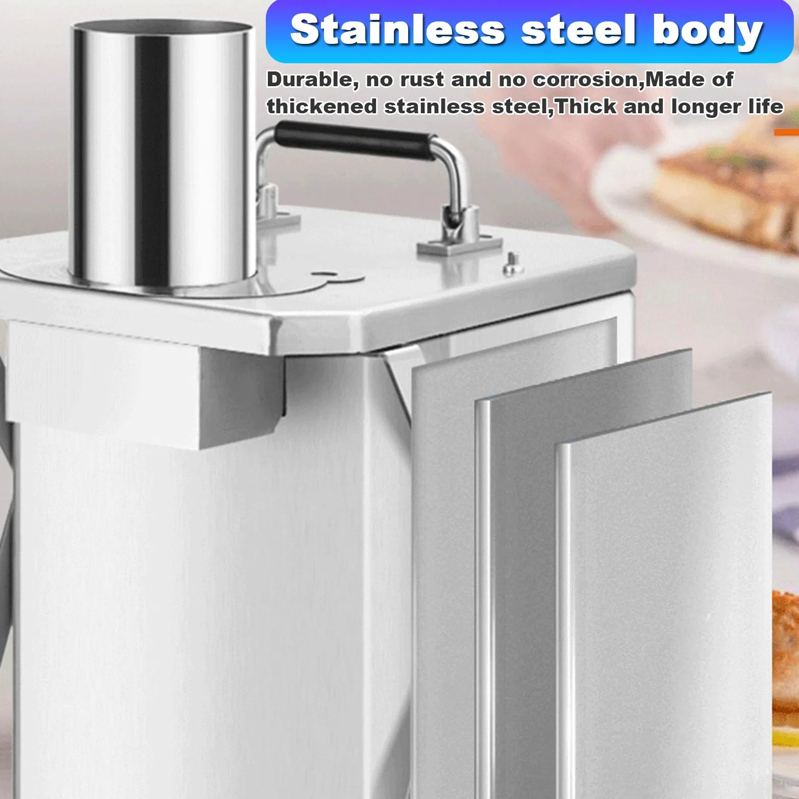Cortador eléctrico de frutas y verduras, cortador de verduras desmontable para uso en la cocina del hogar, cortador de frutas eléctrico para restaurantes comerciales, cocina, z,15 mm