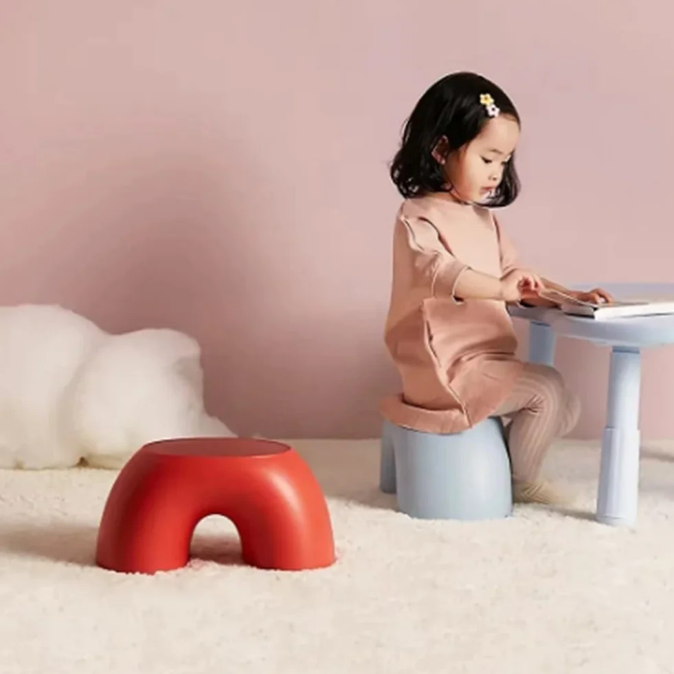 Taburete Arcoíris para Niños Rosa, Muebles de Interior Sala de Estar