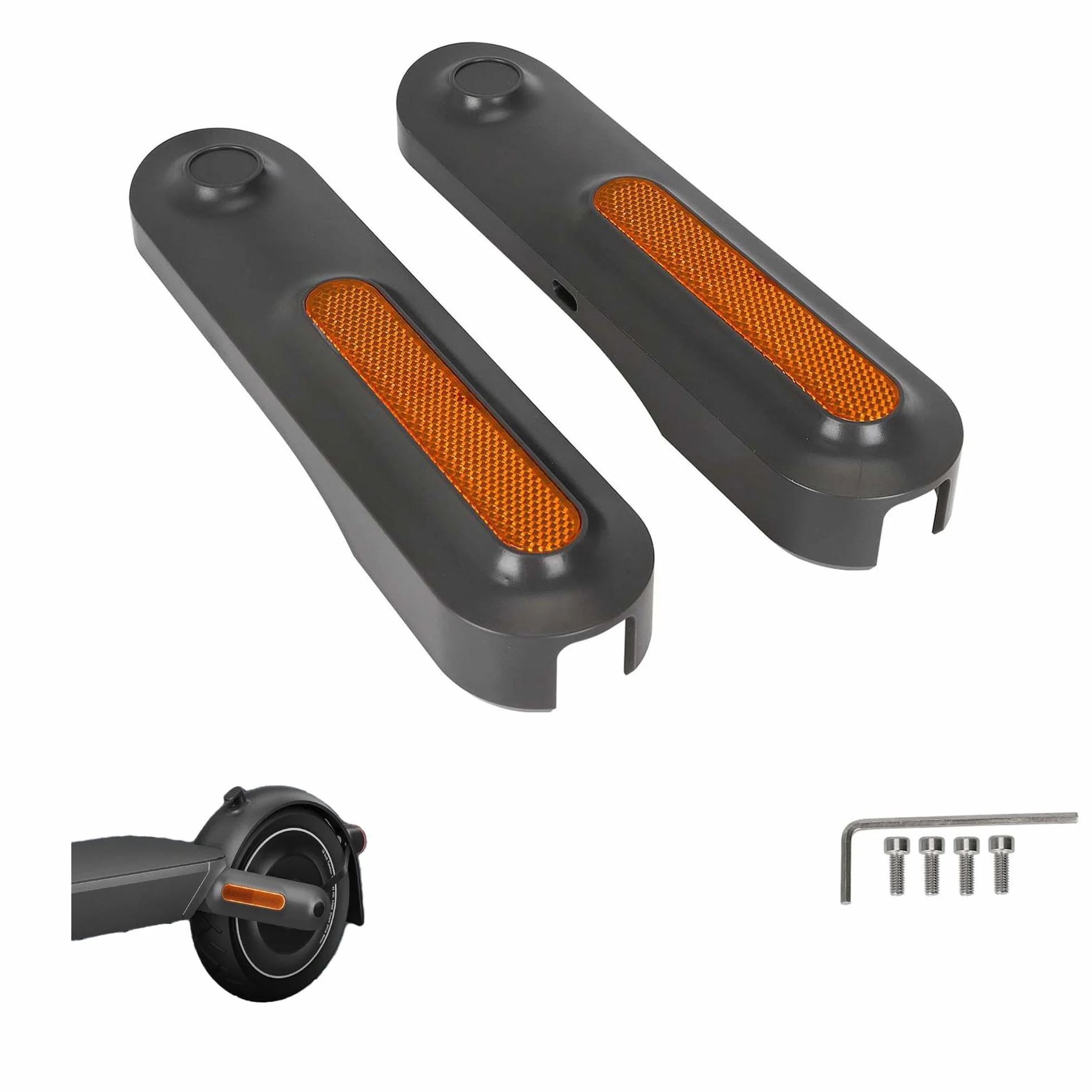 Kit de cubierta protectora reflectante para Xiaomi Mi4 Ultra Cache Horquilla Delantera/Trasera para Scooter Eléctrico Accesorios Piezas de Repuesto