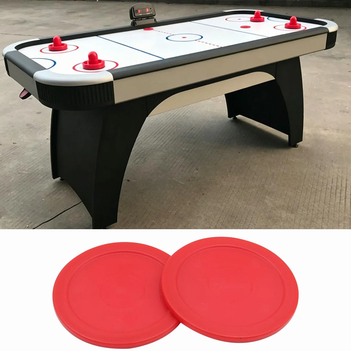 Juego de 4 discos de hockey de aire 64 mm para mesa de juego