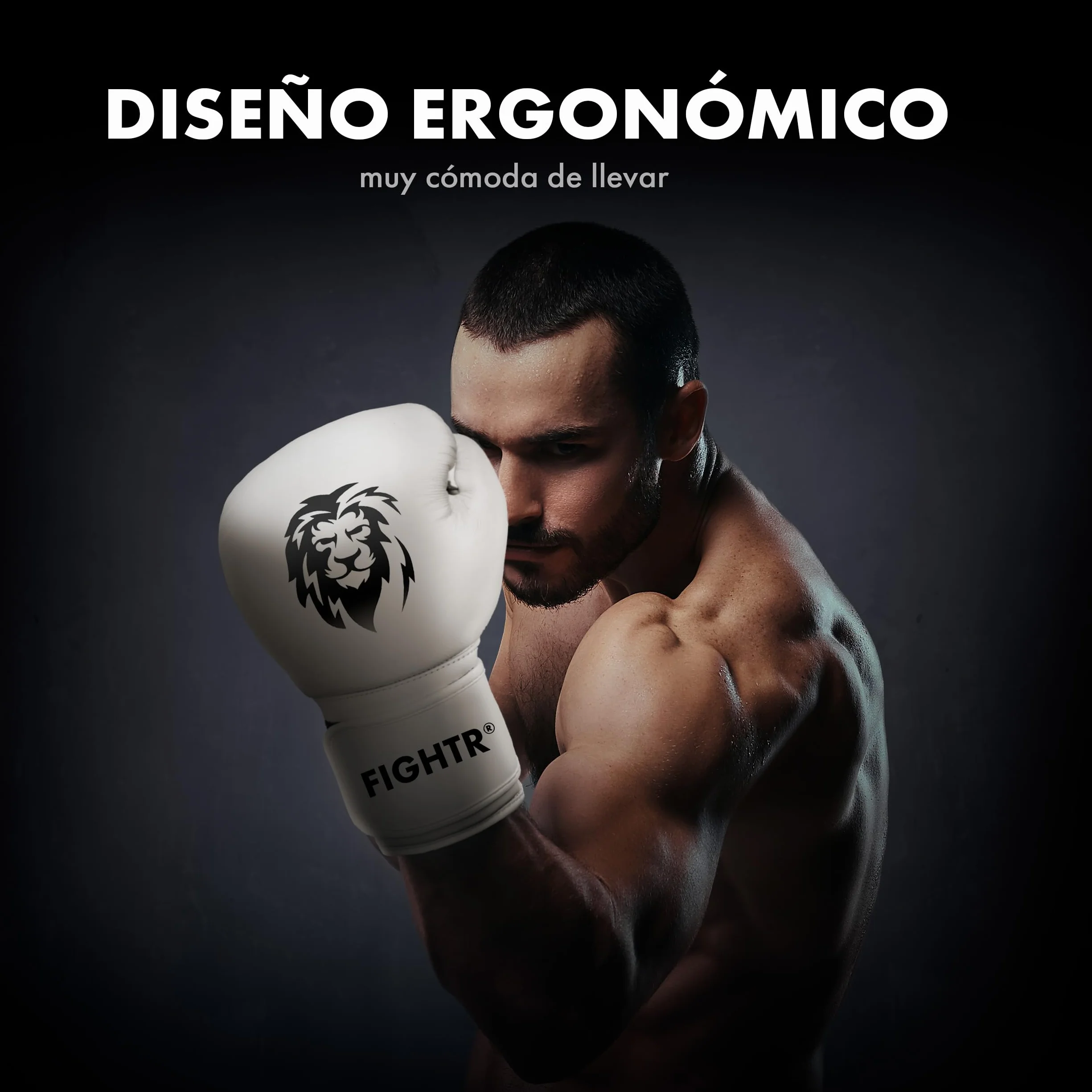 FIGHTR® Guantes de Boxeo de Piel auténtica 10-16 oz con Bolsa de Transporte
