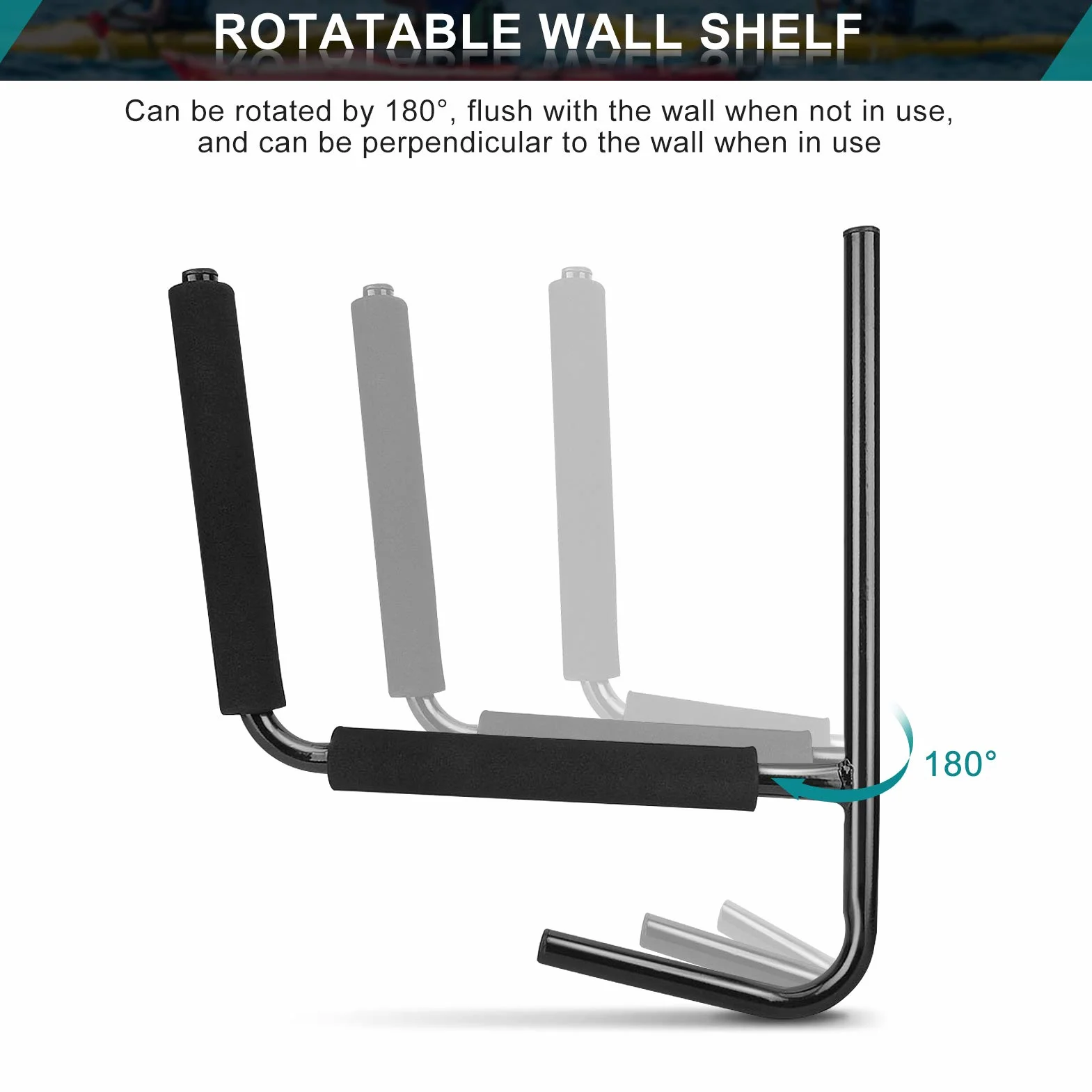 Dioche Soporte de Pared para Kayak, para 2 Kayak, con Accesorios
