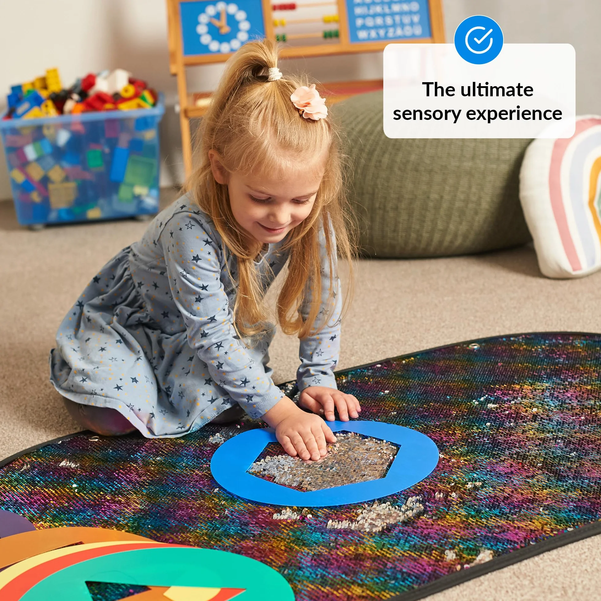 Pared Sensorial de Lentejuelas Reversible para Niños