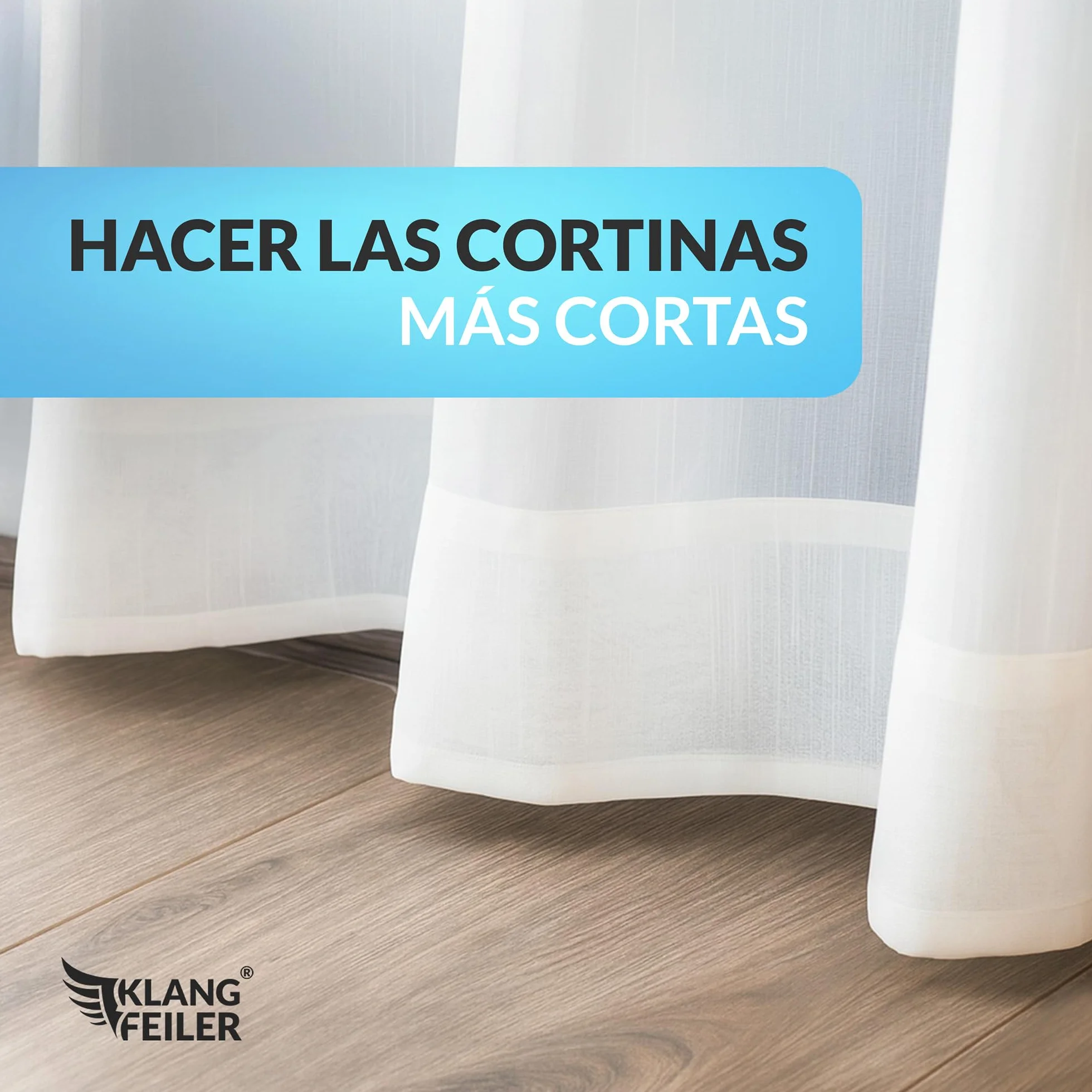 Klangfeiler® Cinta termoadhesiva para dobladillos - 30 metros - 20mm - Cinta adhesiva para cortinas, pantalones, vaqueros