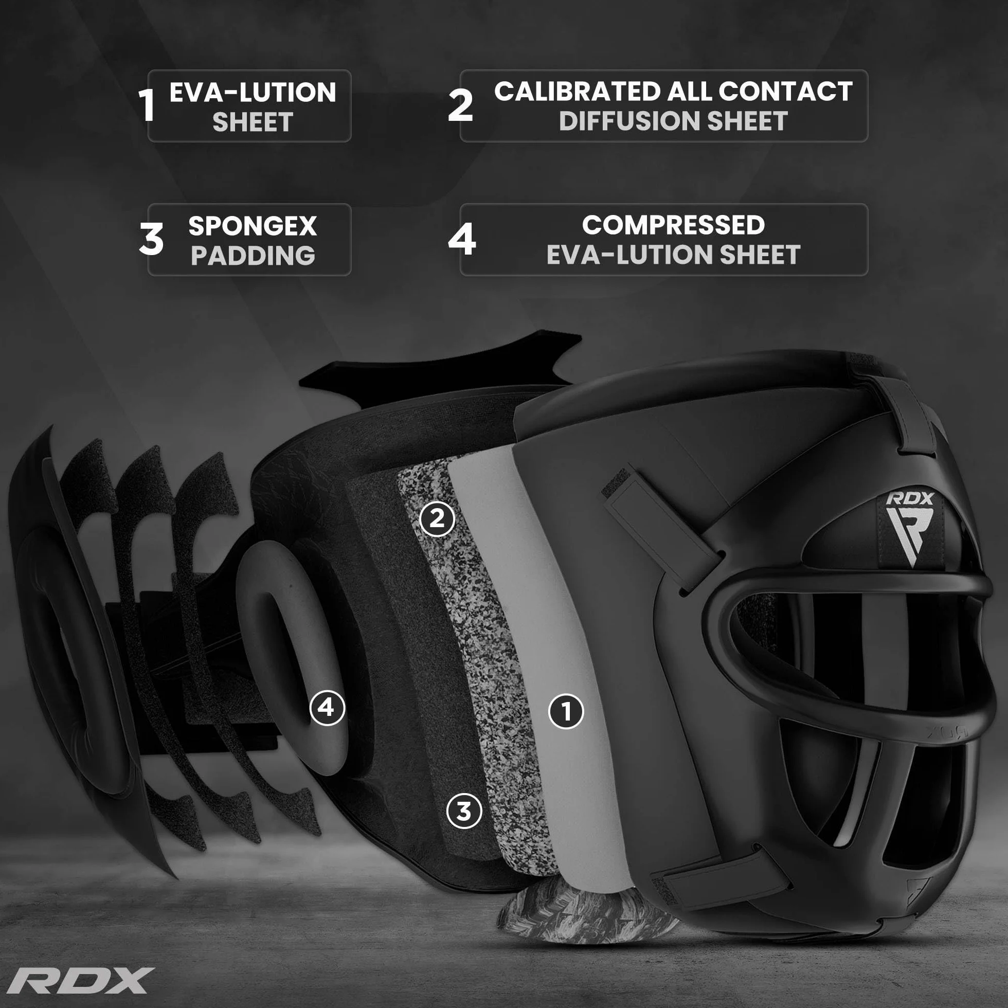 RDX Casco Boxeo MMA Kickboxing Sparring Protector Entrenamiento Lucha