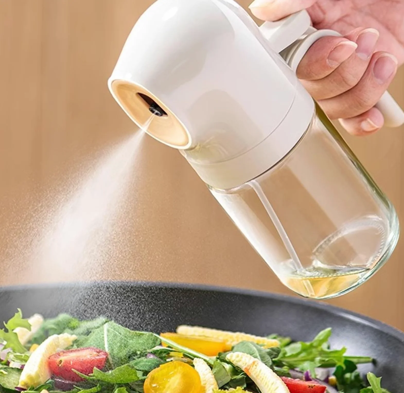Dispensador de Aceite y Vinagre Pulverizador De Aceite Cocina Sin Portátil Apto For Freír Ensaladas En Freidora Aire Jarra de Aceite(Grün)