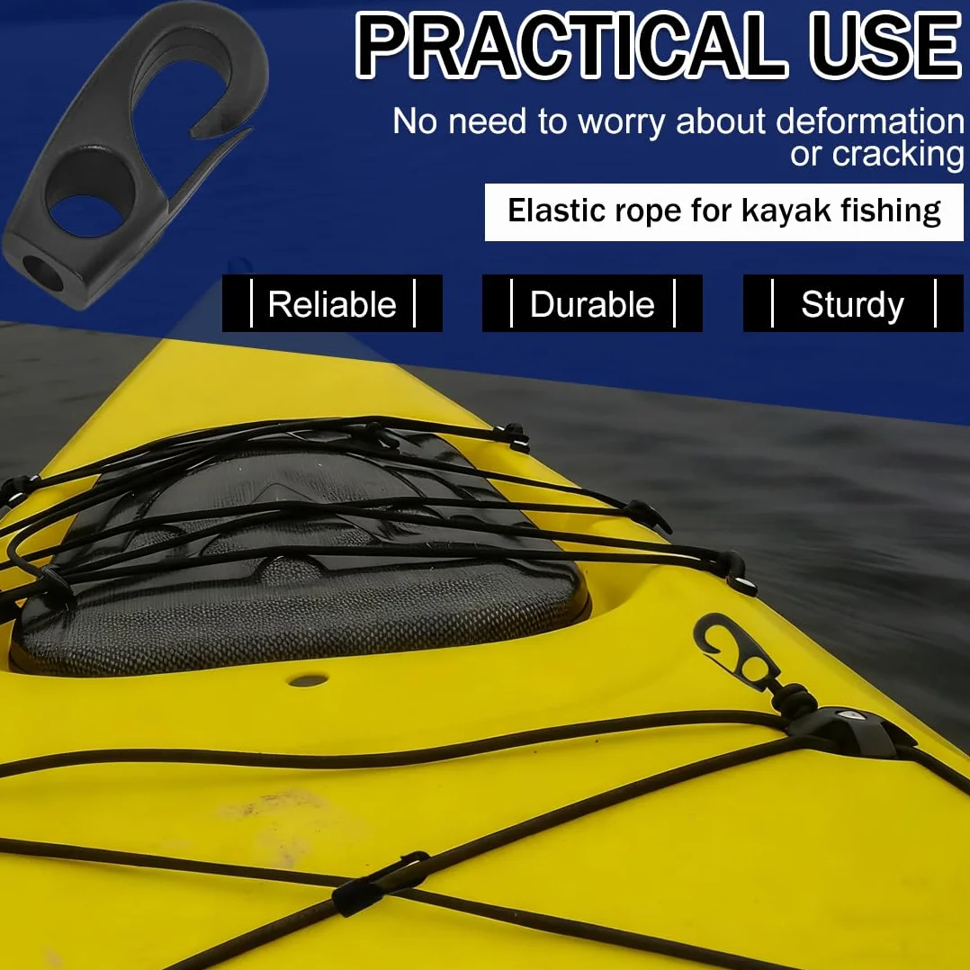 Ganchos de Nylon Mosquetones de Plástico DIY Multiuso para Canoa Kayak Cuerda Fahnenmast