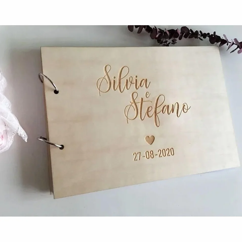 Personalizado Libro De Visitas Para Bodas Con Nombre/Fecha, Bautizos O Fiestas De Cumpleaños Libro De Visitas, Páginas Libro De Firmas Para Boda En Blanco