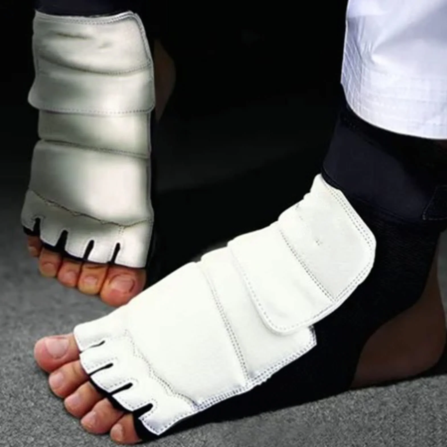 Taekwondo Foot Protector Gear Antideslizante 1 Par Transpirable para Entrenamiento L 36-37