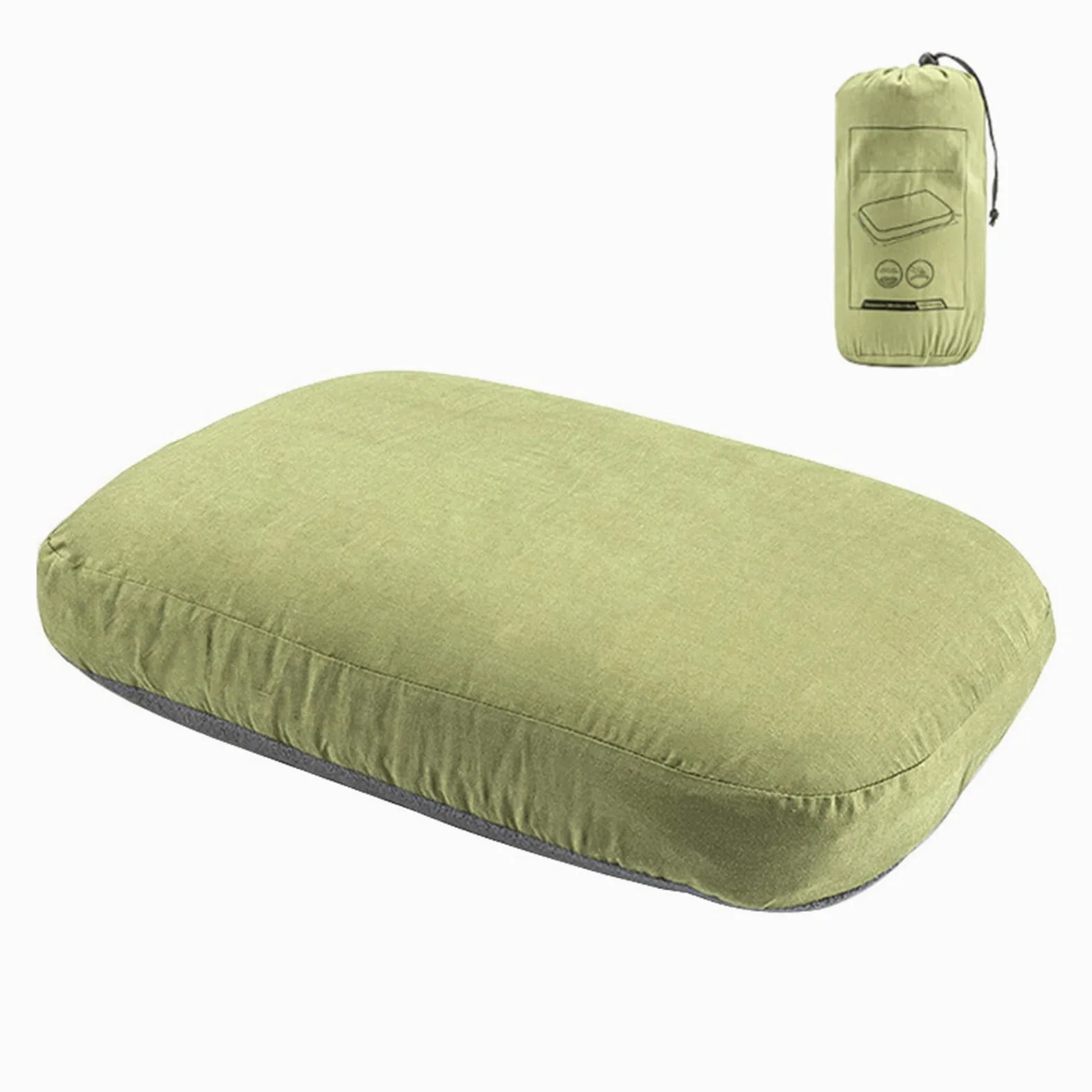 Mingzhe Almohada de Espuma Viscoelástica para el Cuello, Almohada Cervical Portátil para Viajes y Acampada, Cómoda de Soporte el Cuello NoonBreak (2 Piezas)