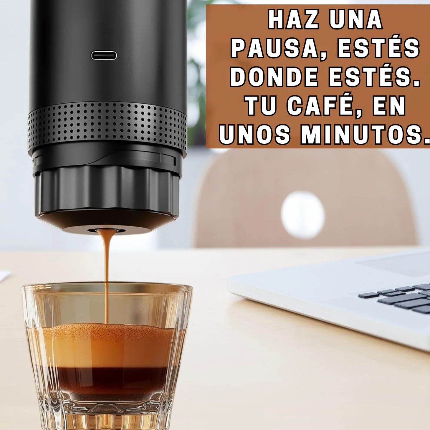 Cafetera Portatil Capsulas 3 en 1 compatible con Nespresso Dolce Gusto y Café Molido - Mini Cafetera Portátil Multicapsulas para Llevar - Maquina Cafe Portatil Pequeña