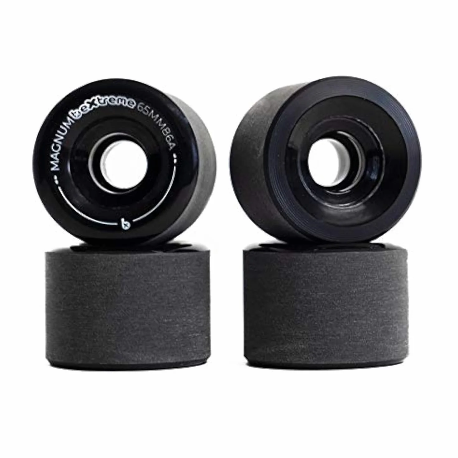 Ruedas Longboard 86A 65x46mm Magnum Color Negro Derrapar Freeride Uretano