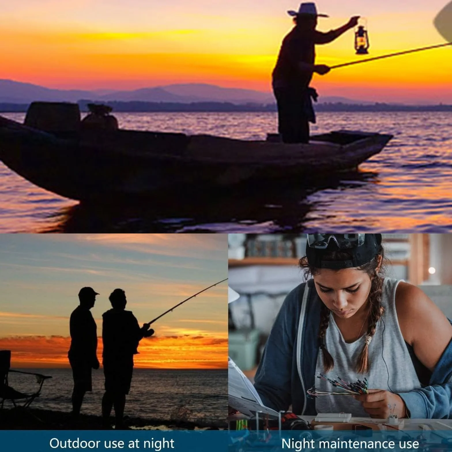Guantes LED Linterna para Pesca al Aire Libre Supervivencia Emergencia