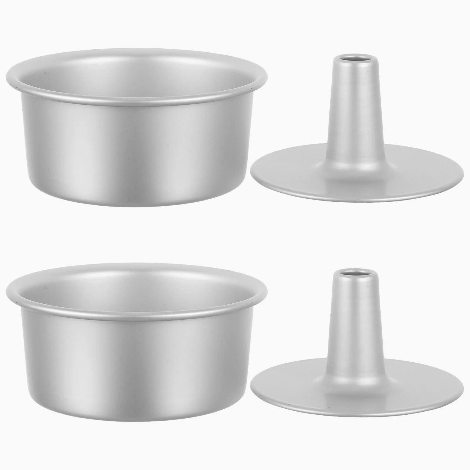 BESTOYARD Molde para Tarta de Queso de Aleación de Aluminio con Fondo Extraíble y Núcleo Desmontable para Hornear Resultados Uniformes en Repostería 2 Piezas