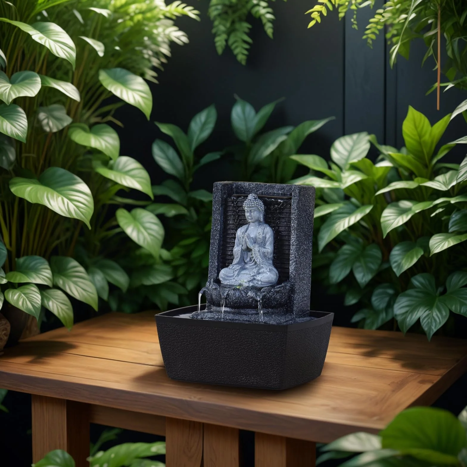 Zen'Light SCFRB1 - Fuente de Interior, 20 x 15 x 26 cm, Color Plateado