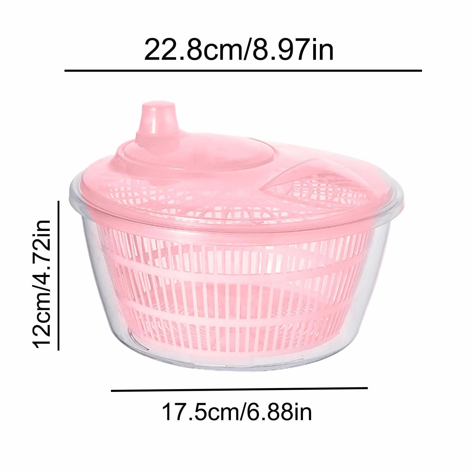 secador de verduras, Cesta for lavar verduras, fácil de usar(Pink)