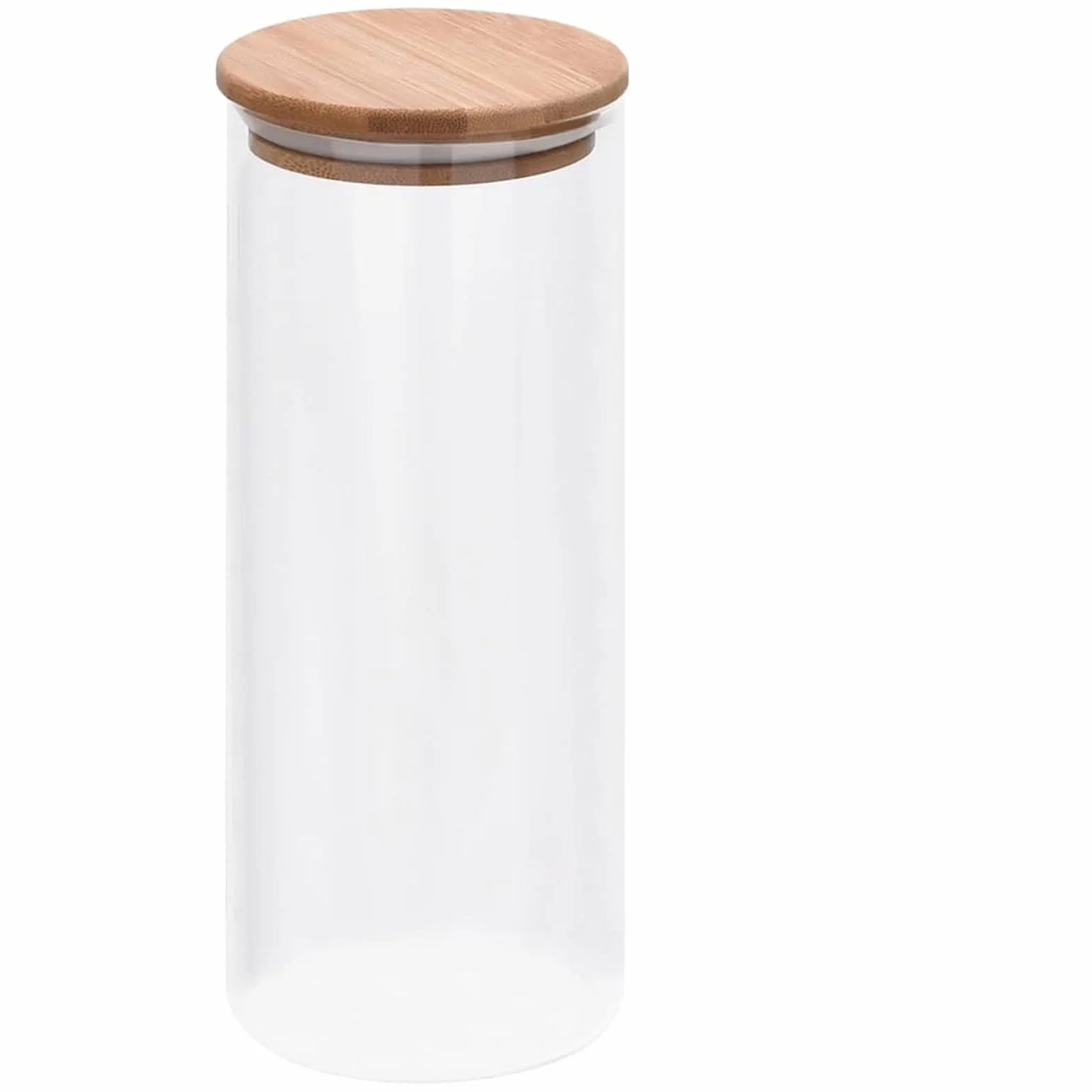 ZEYUAN Tarros de almacenaje con Tapa de bambú 6 Unidades 1000 ml, Tarros De Cristal con Tapa, Botes Cocina Almacenaje, Frascos De Vidrio, Botes para Especias Cocina