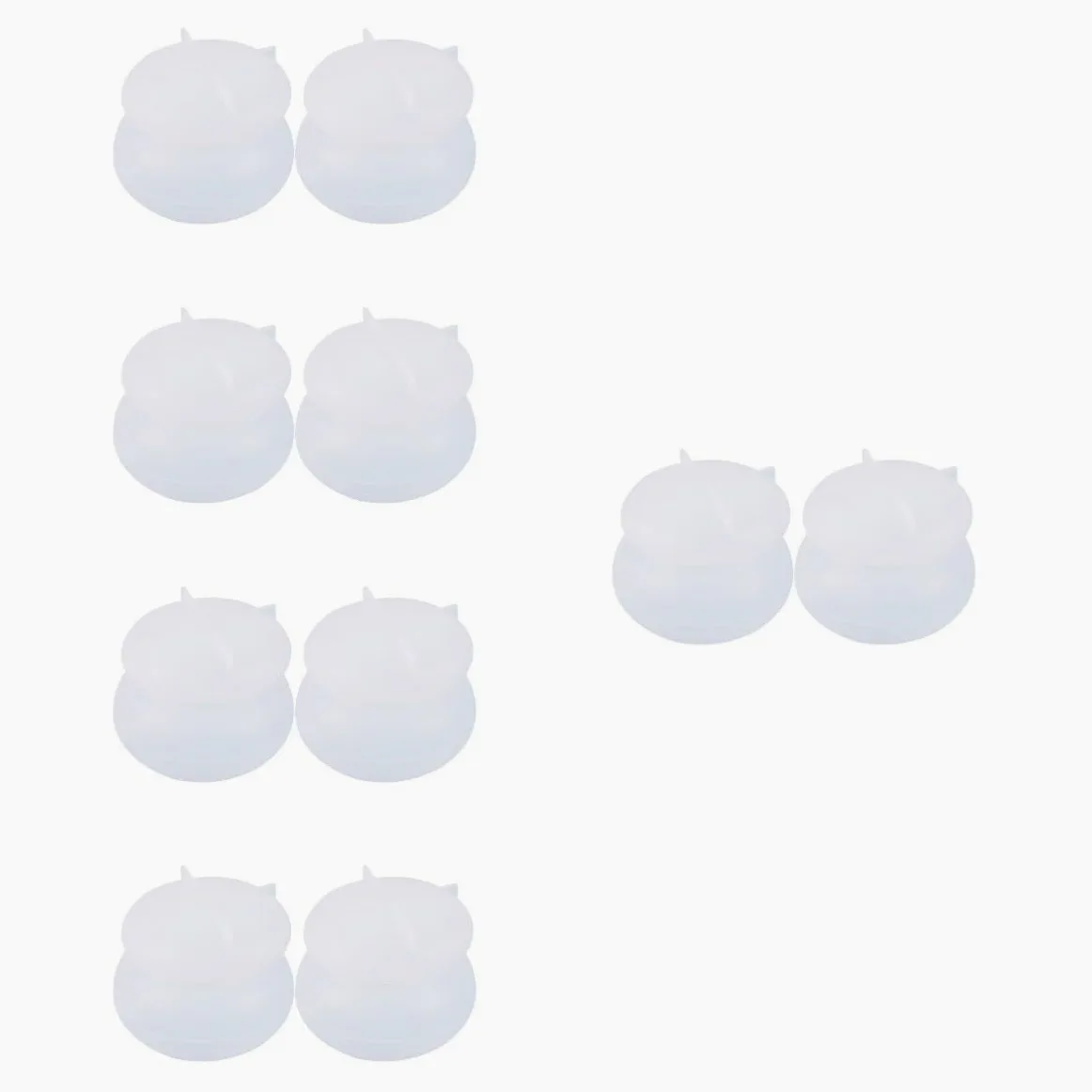Cabilock 10 Unidades Molde de Silicona para Tarro de Colorete DIY | Blanco, Fácil de Desmoldar y Limpiar, para Principiantes y Expertos en Artesanía Creativa