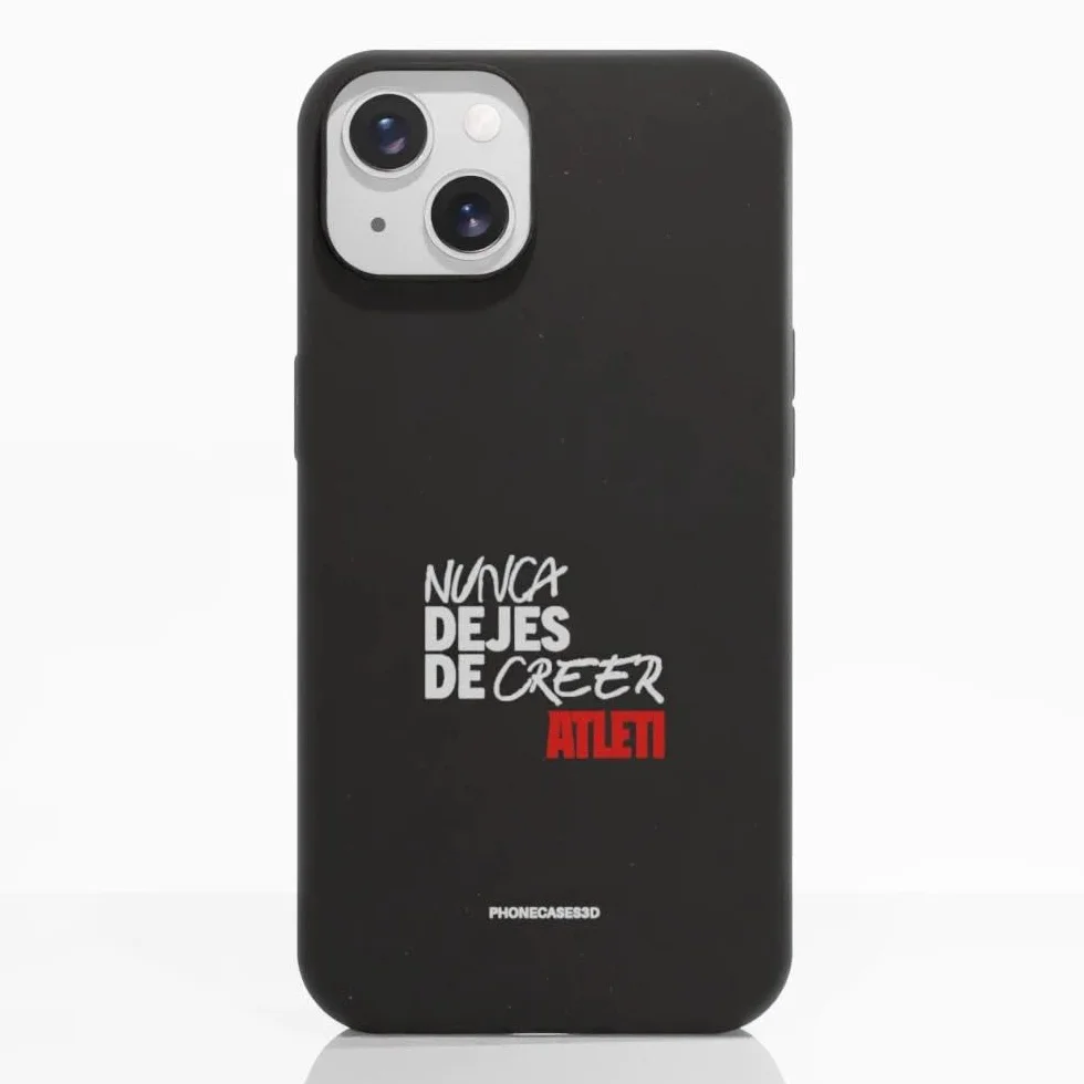 Funda Móvil Apple iPhone 14 Plus Atlético de Madrid Negro Ergonomica Protección Ligera Resistente