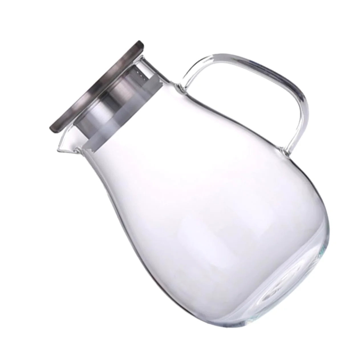 NOLITOY Jarra de Vidrio Grande con Tapa Antigoteo y Diseño Fácil de Usar para Bebidas Frías y Jugos Casa