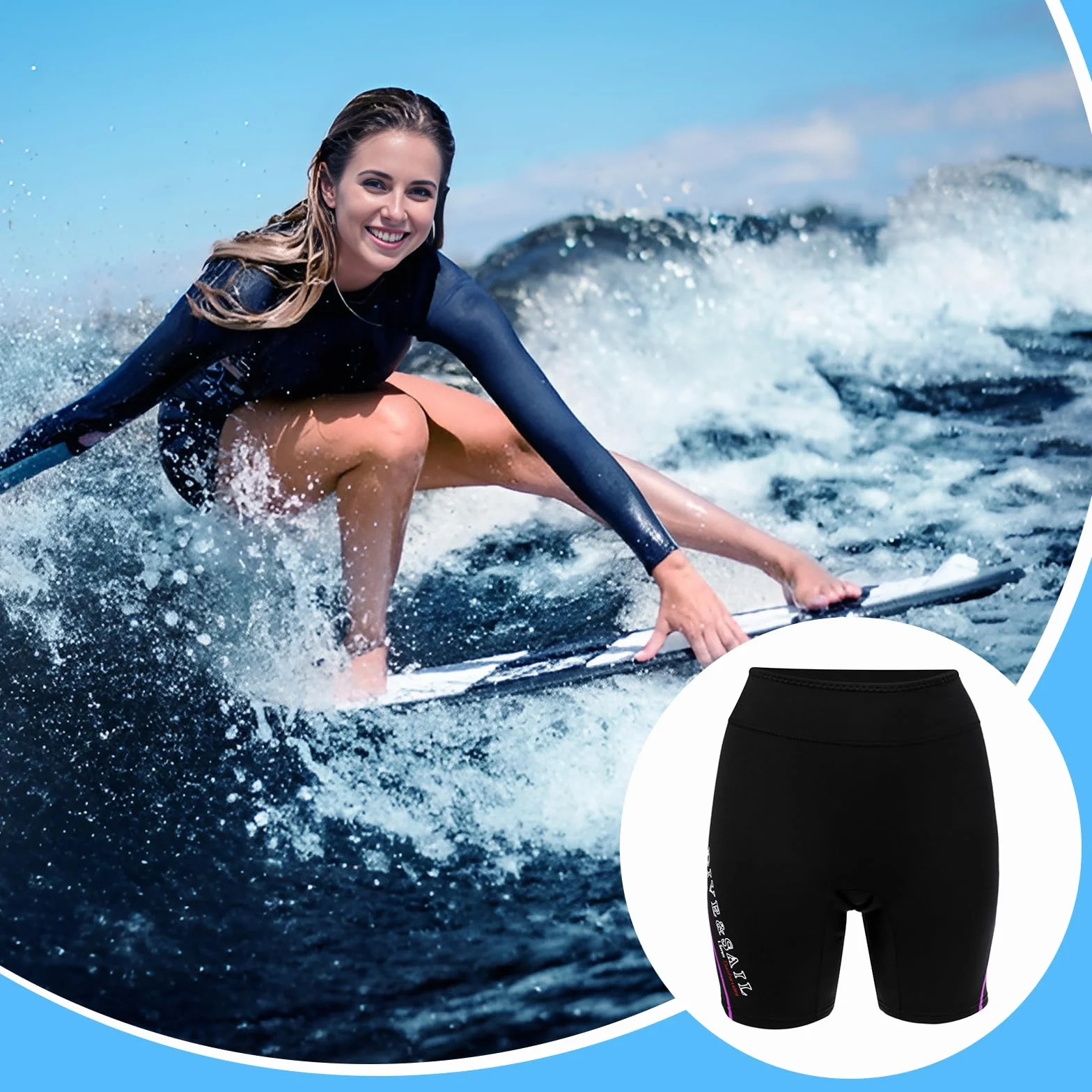 Sharplace Pantalones De Buceo De Neopreno De 1,5 Mm Snorkeling Trunks Wetsuit