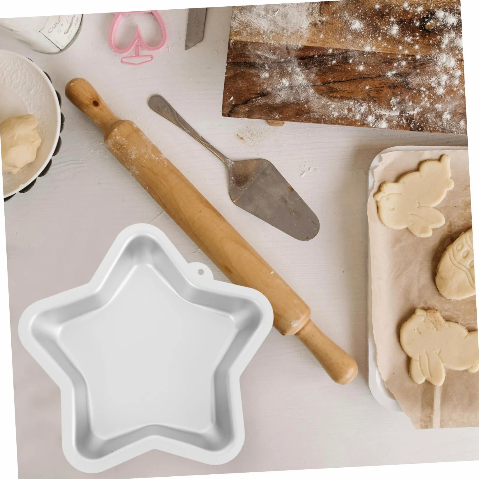 LABRIMP 2 Piezas Molde para Hornear Forma de Molde de Pastel Cinco Puntas de Aleación de Aluminio para Pasteles Pan Cheesecake para Cocina Doméstica y Repostería Festiva